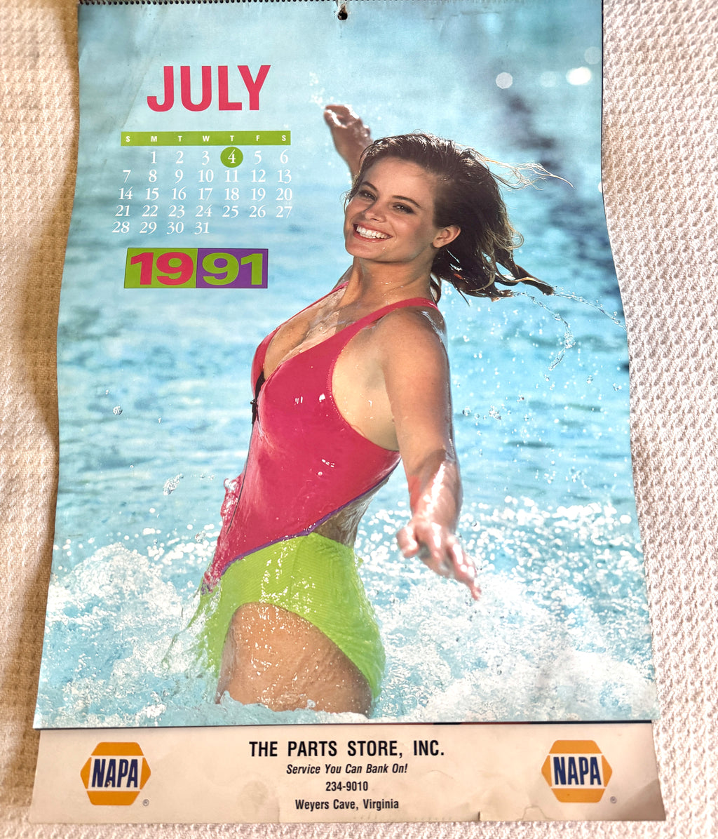 1991 Miss Napa Swimsuit Calendar ~ Napa Auto Parts Swimsuit Calendar