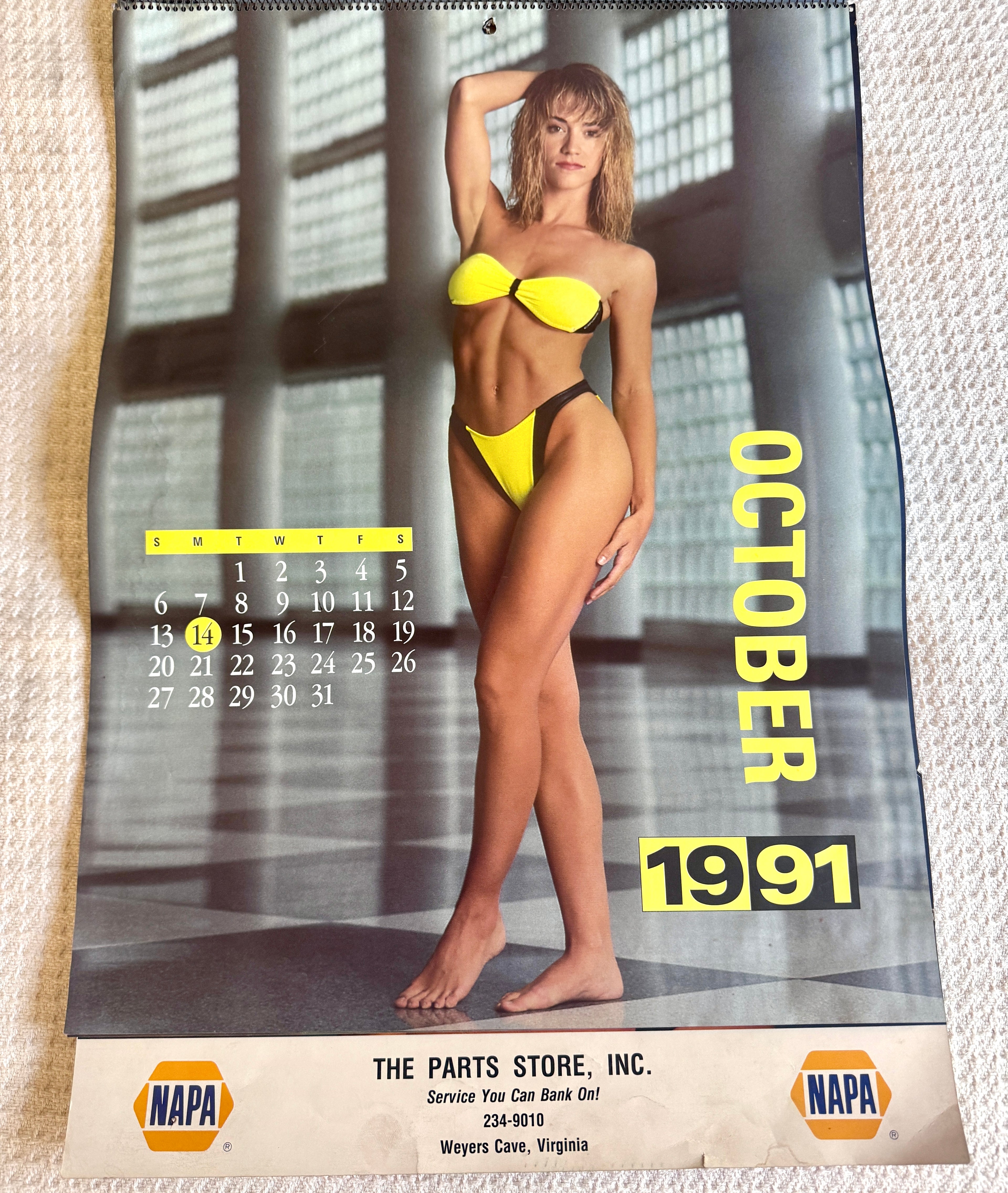 1991 Miss Napa Swimsuit Calendar ~ Napa Auto Parts Swimsuit Calendar