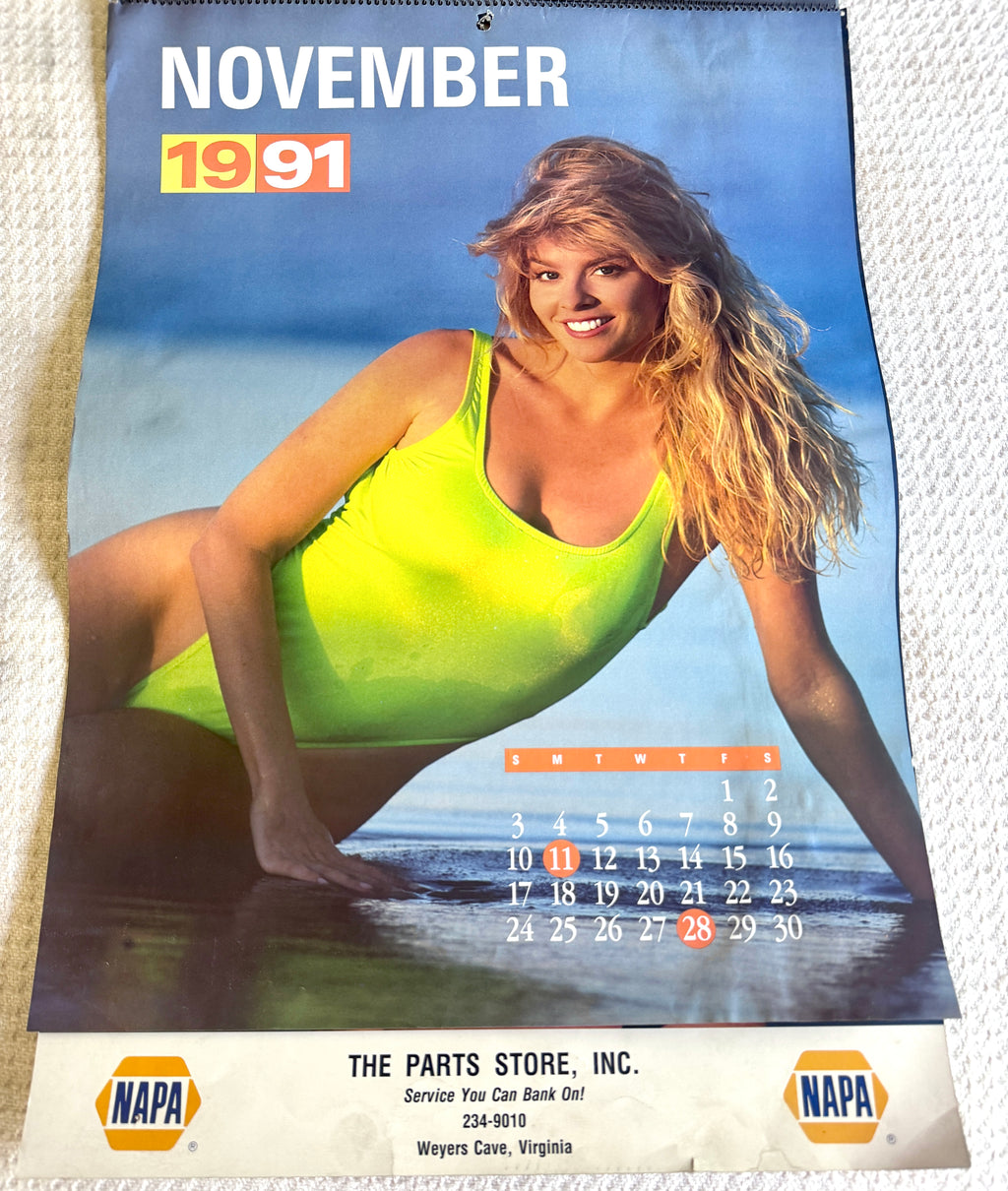 1991 Miss Napa Swimsuit Calendar ~ Napa Auto Parts Swimsuit Calendar