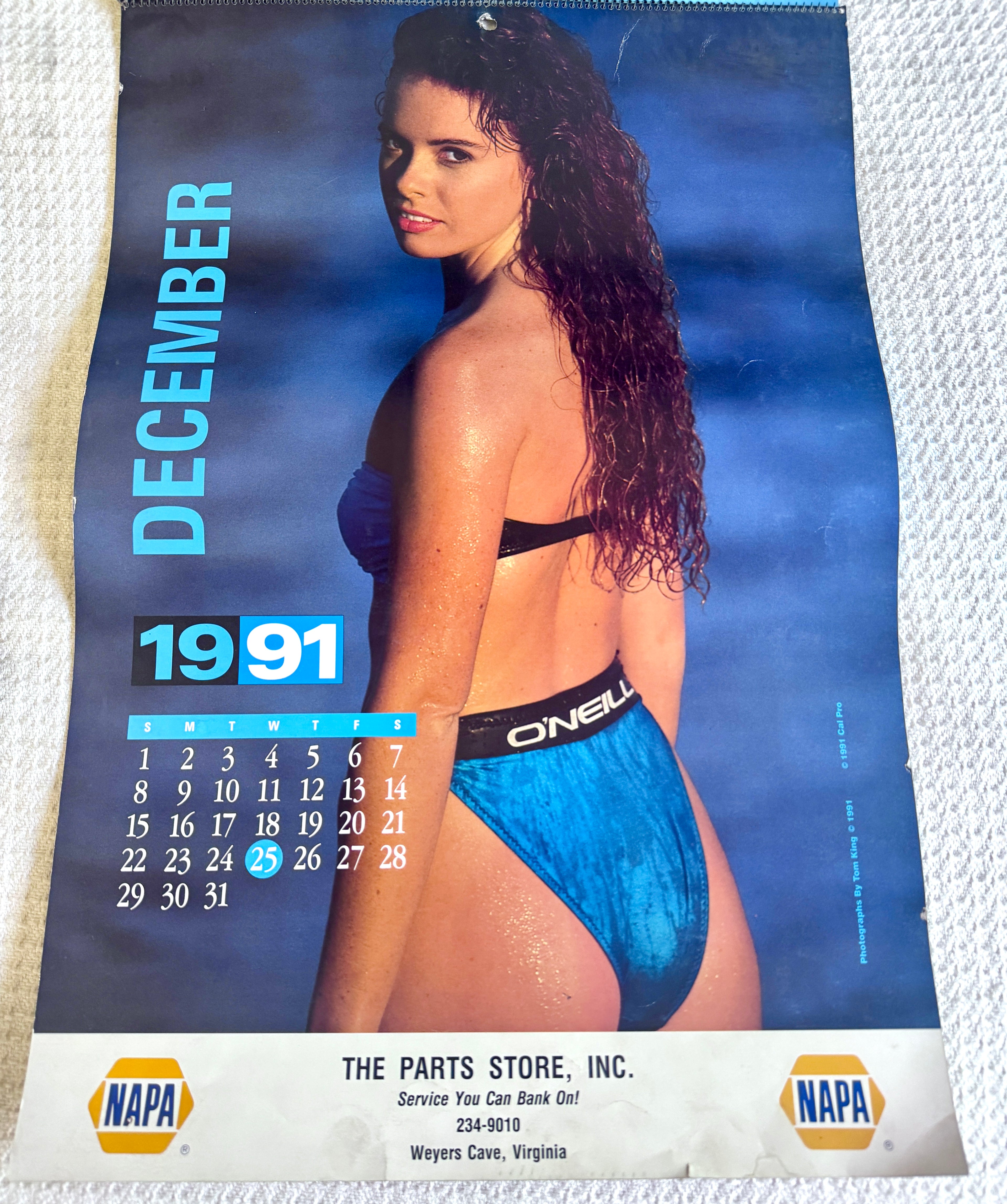 1991 Miss Napa Swimsuit Calendar ~ Napa Auto Parts Swimsuit Calendar