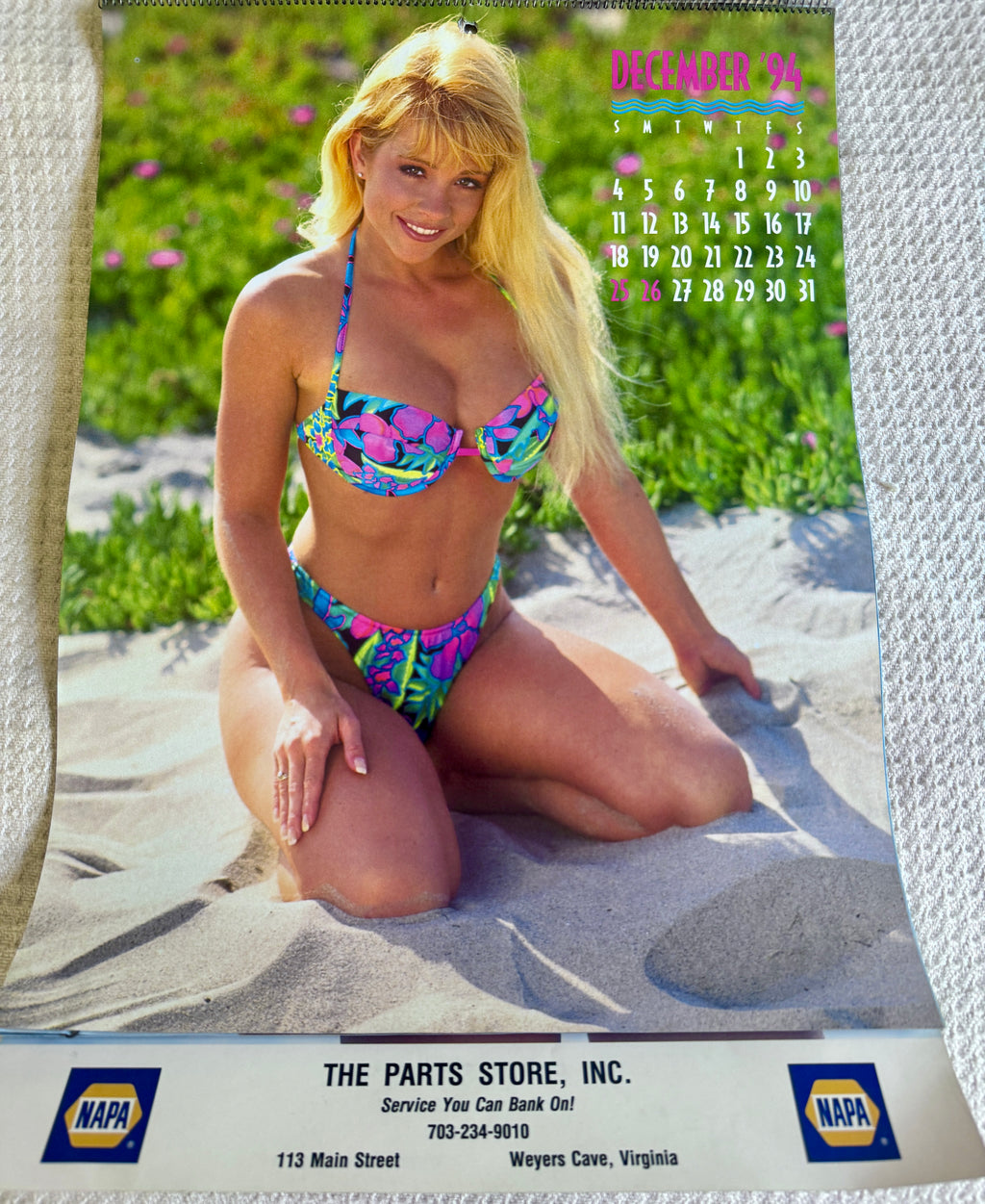 1995 Miss Napa Swimsuit Calendar ~ Napa Auto Parts Swimsuit Calendar