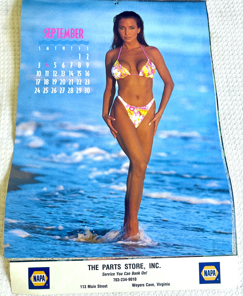 1995 Miss Napa Swimsuit Calendar ~ Napa Auto Parts Swimsuit Calendar