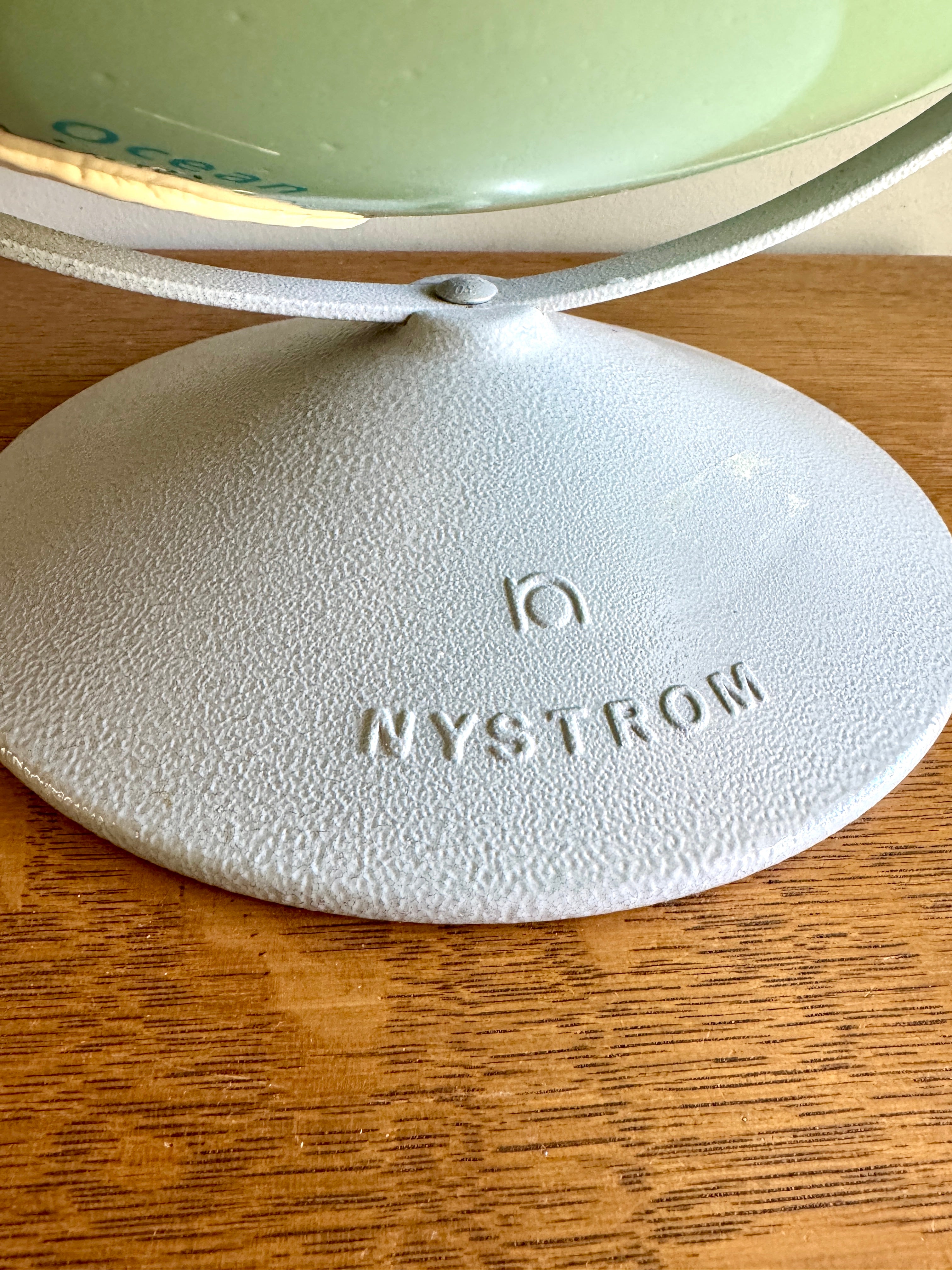 Vtg Nystrom 16" First Globe High Relief World Sculptural Map on Stand
