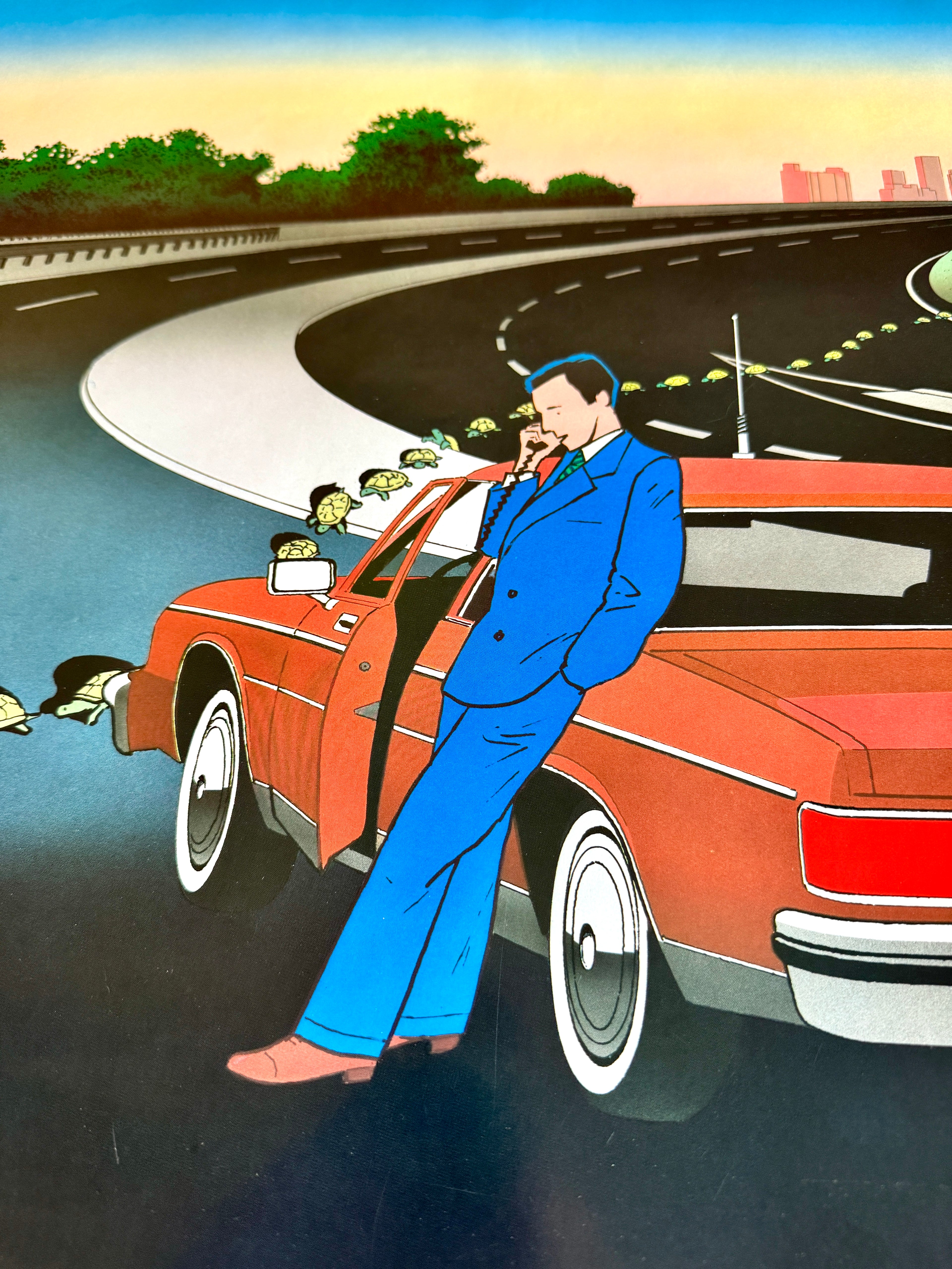 1985 Guy Billout "Business As Usual" Print ~ Bell Atlantic Mobile Systems Print