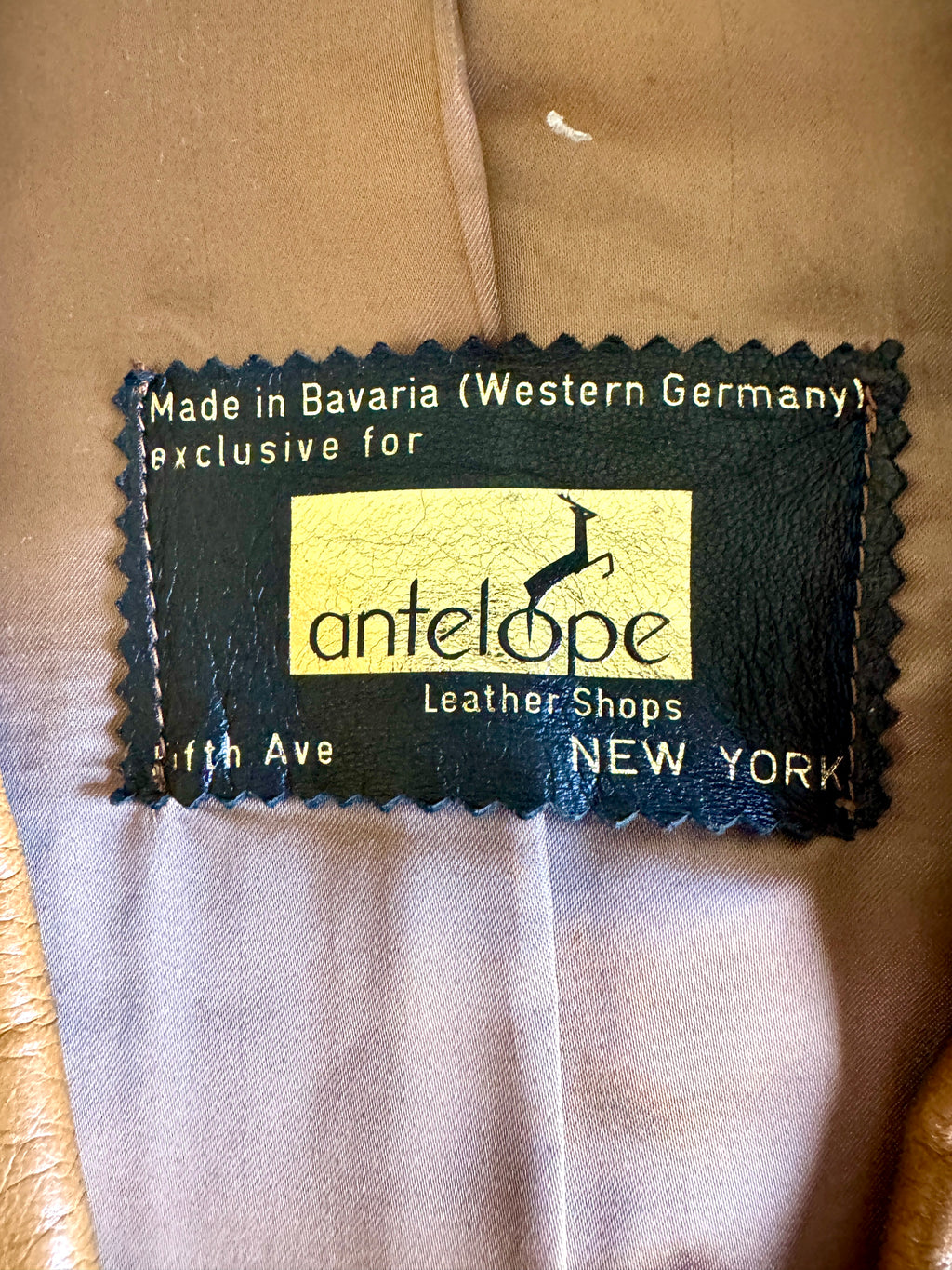 1970's Antelope Leather Shops Leather Jacket ~ Bavaria Leather Jacket Size 48