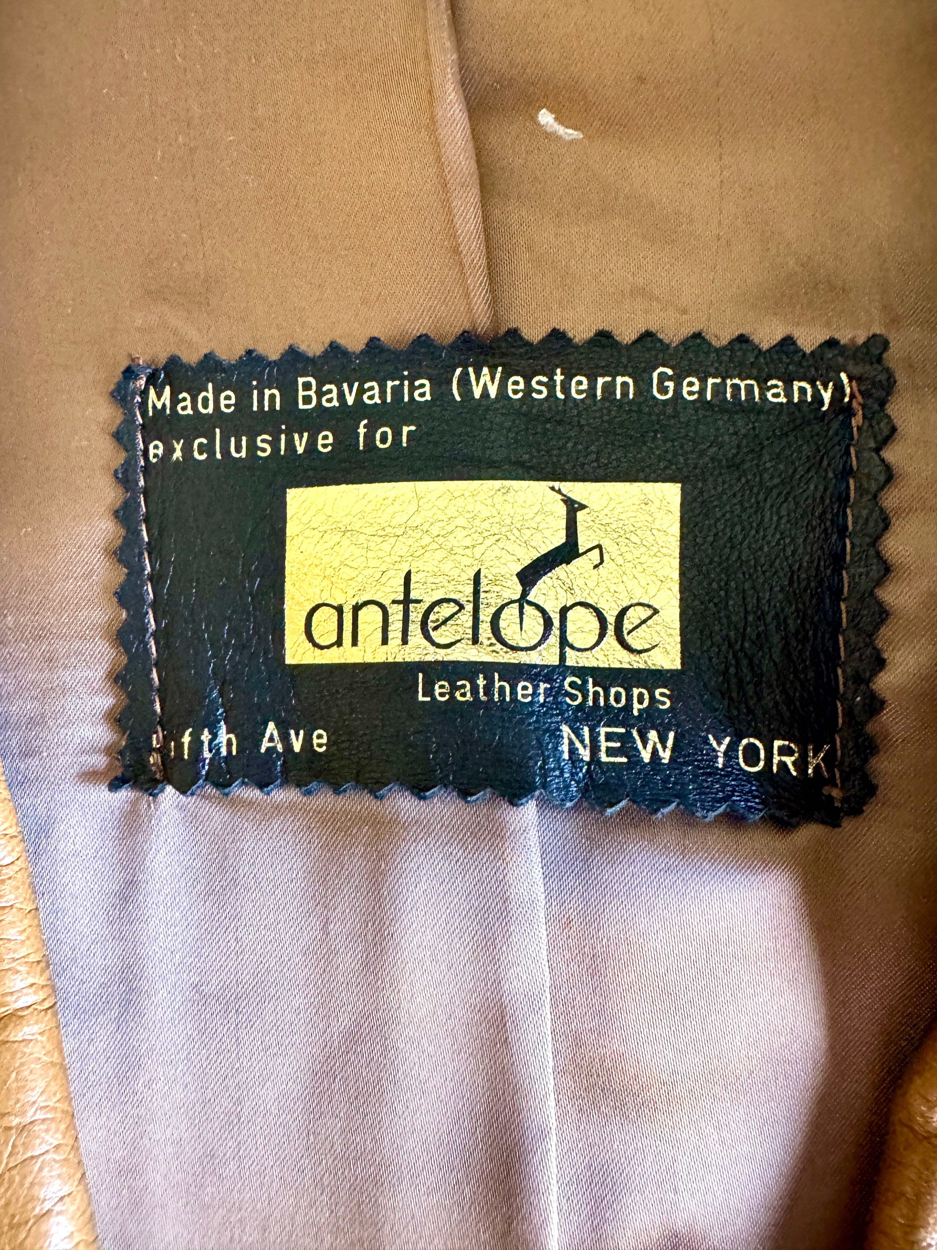 1970's Antelope Leather Shops Leather Jacket ~ Bavaria Leather Jacket Size 48
