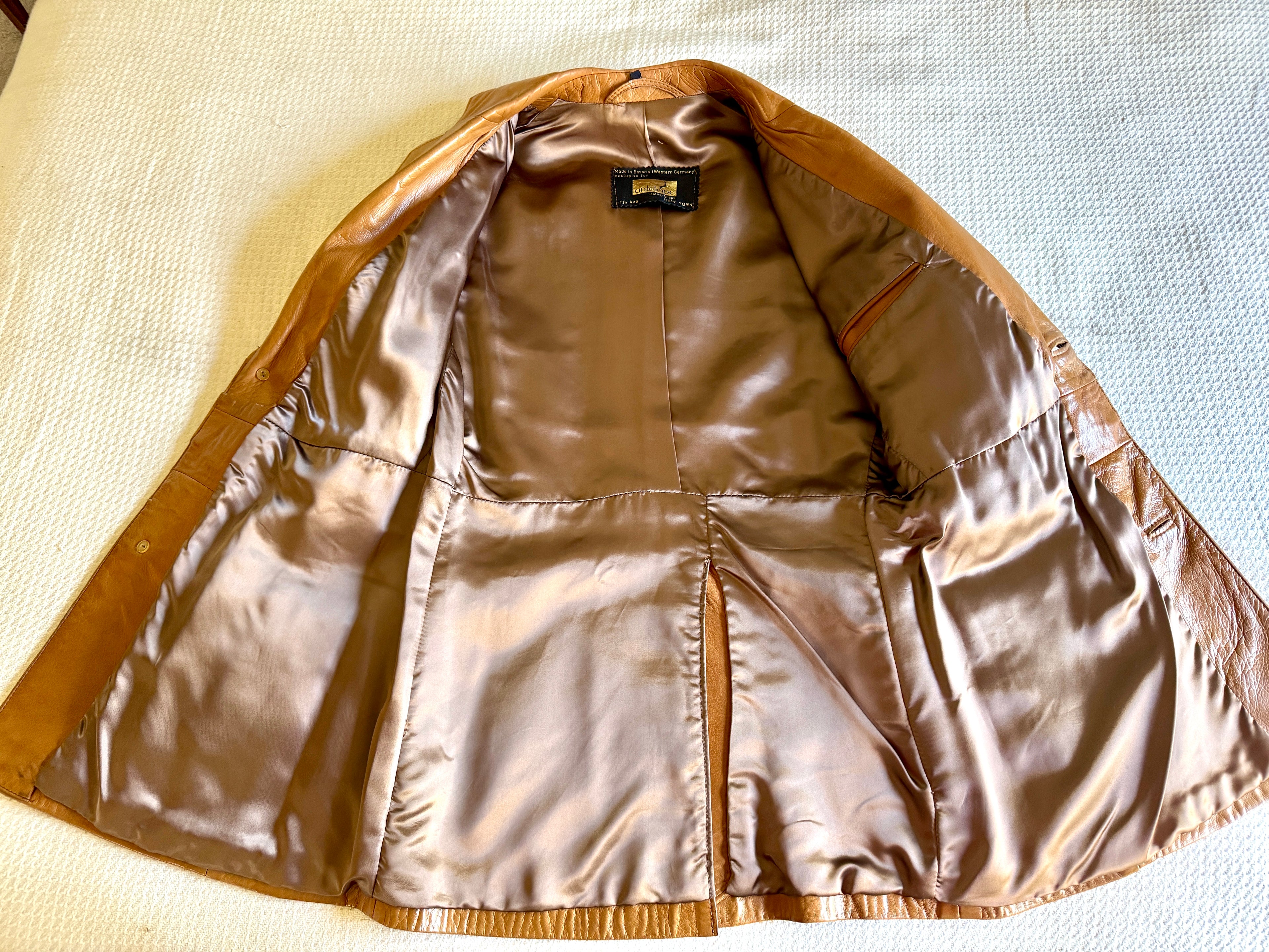 1970's Antelope Leather Shops Leather Jacket ~ Bavaria Leather Jacket Size 48