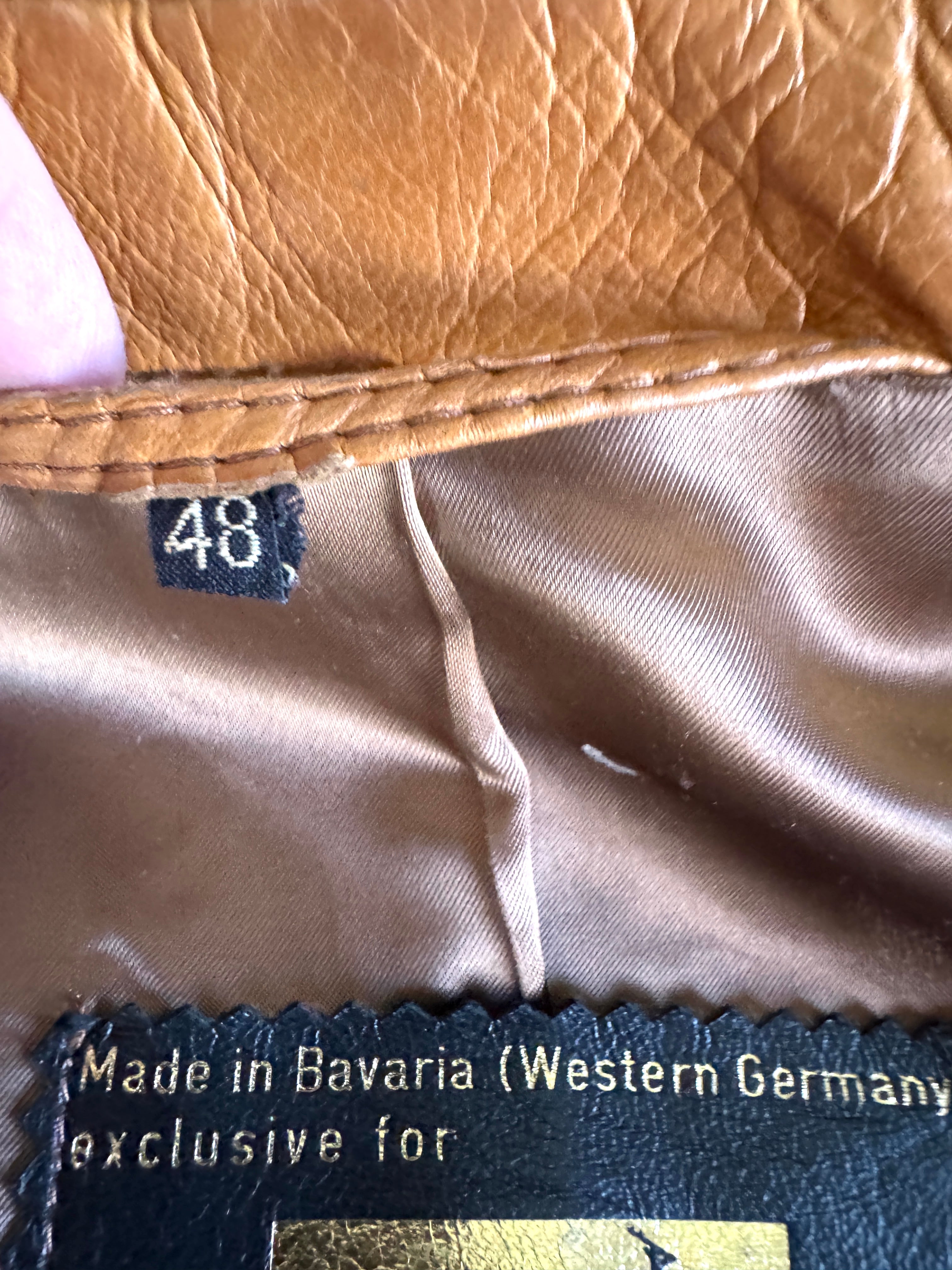 1970's Antelope Leather Shops Leather Jacket ~ Bavaria Leather Jacket Size 48