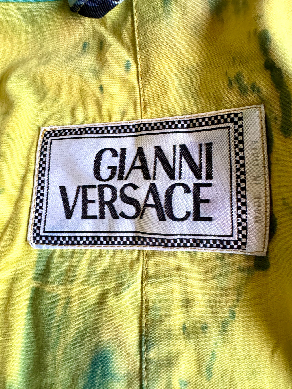 90's Gianni Versace Moto Jacket RARE ~ Versace Streetwear Motorcycle Print Jacket (M)