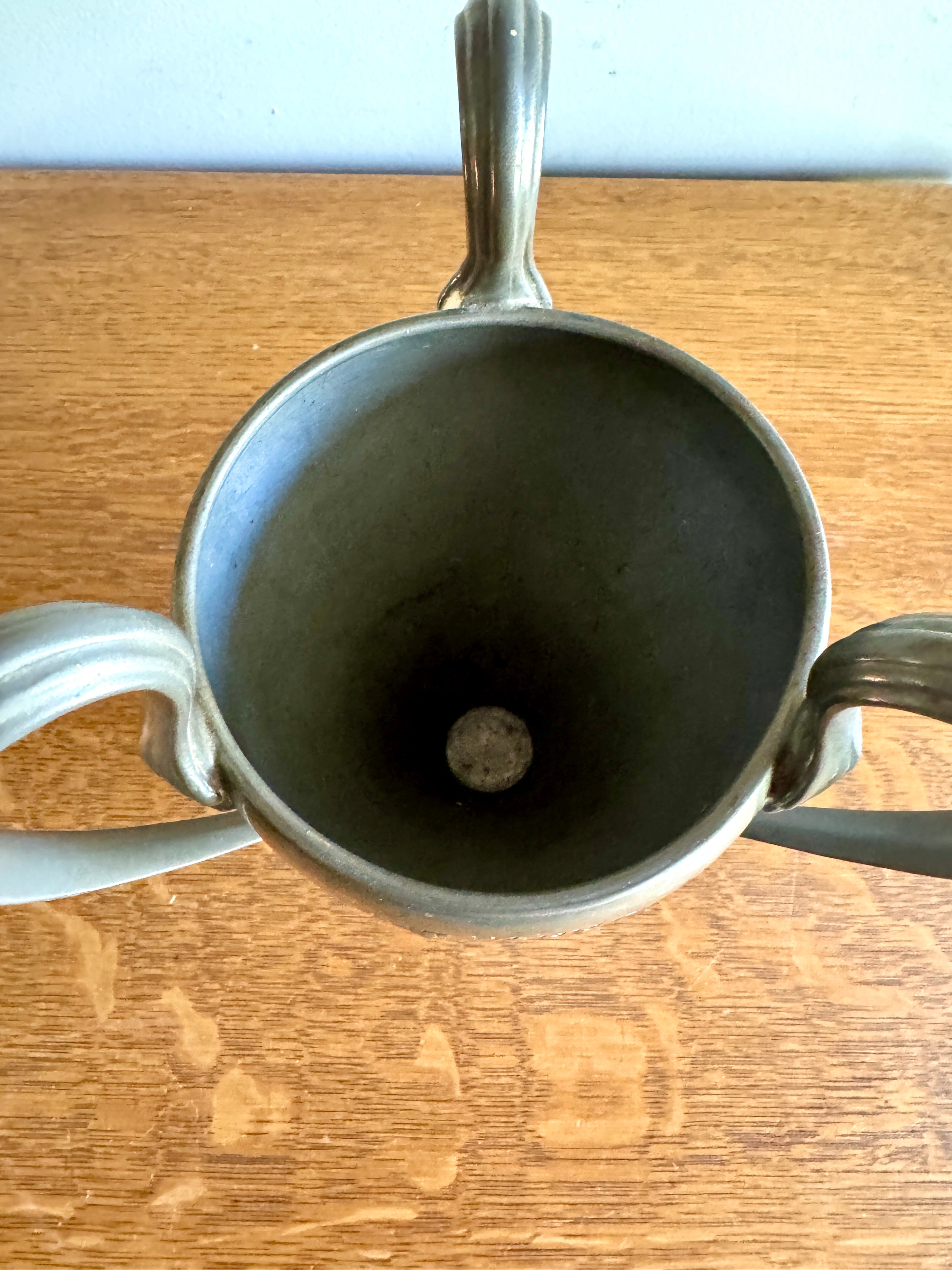 1904 Reed & Barton Silver Plated Three Handle Tennis Cup Trophy ~ Antique Trophy