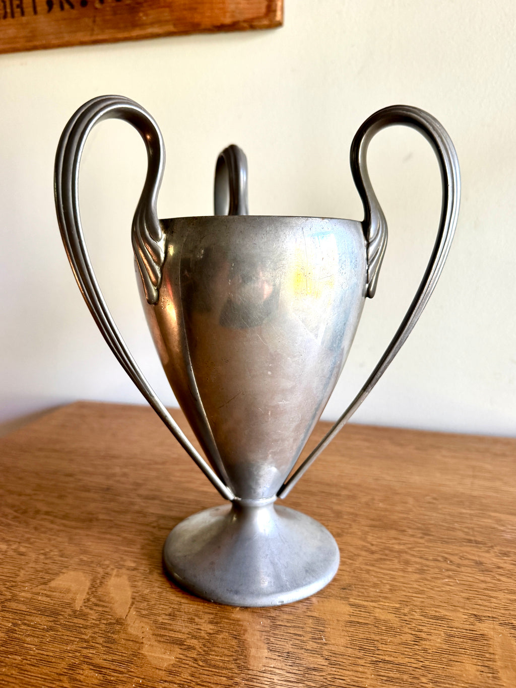 1904 Reed & Barton Silver Plated Three Handle Tennis Cup Trophy ~ Antique Trophy