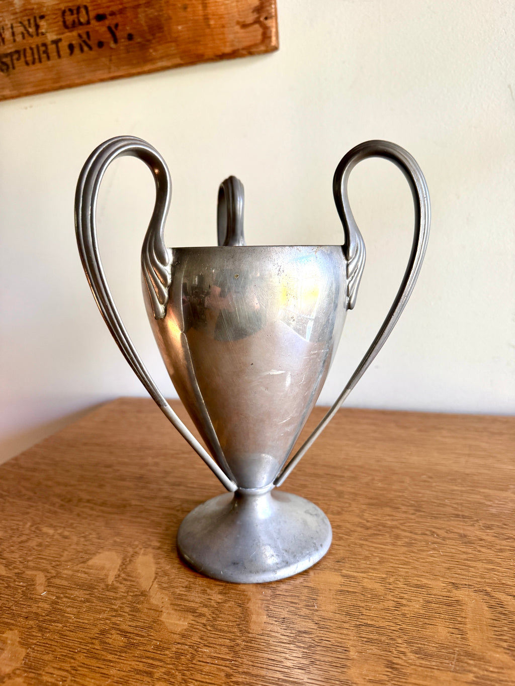 1904 Reed & Barton Silver Plated Three Handle Tennis Cup Trophy ~ Antique Trophy