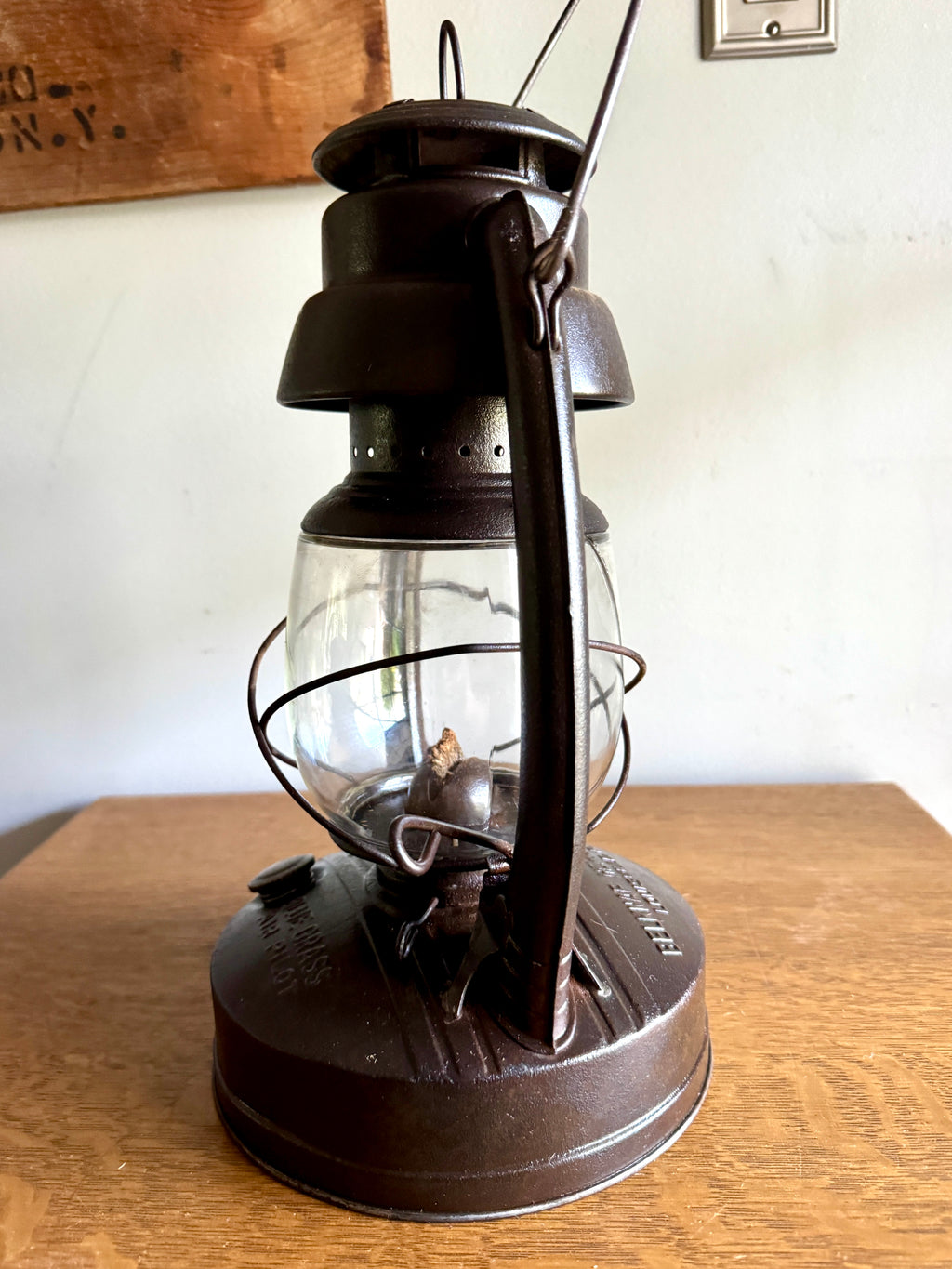 Vtg Belknap Hdw & Mfg Co Blue Grass Air Pilot Lantern- Louisville, KY