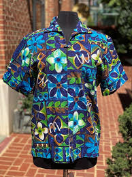 1960s Hawaiian McDonalds Uniform Shirt - Hawaiian Barkcloth By Hanakaki