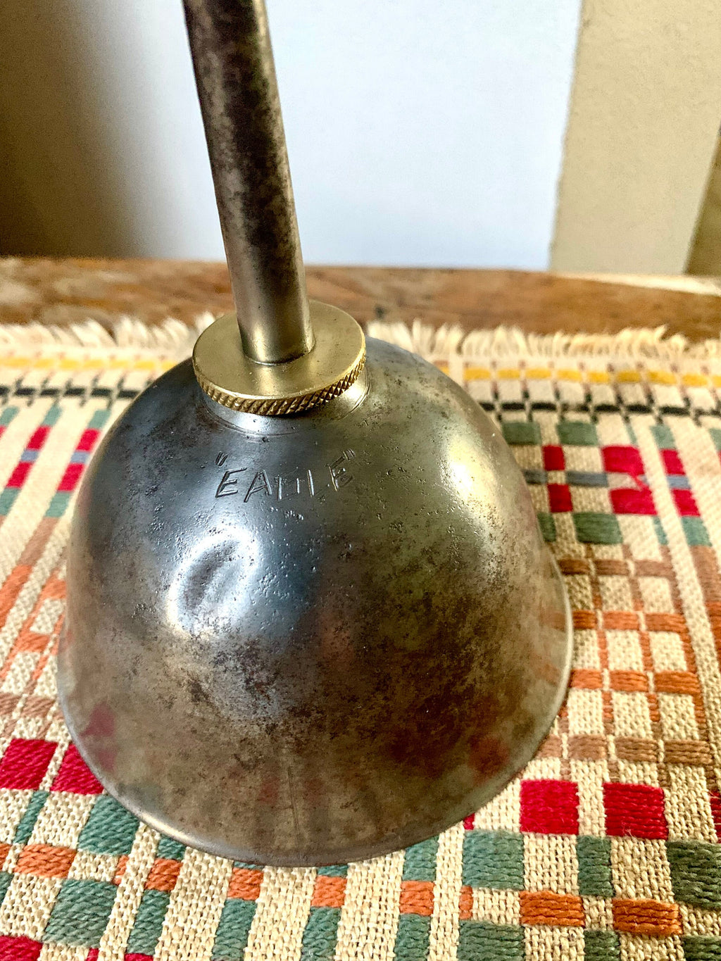 Vintage Metal Eagle Oil Can | Metal Eagle Oiler Can | Thumb Oil Can | Distressed Metal Oil Can | Industrial Oil Can