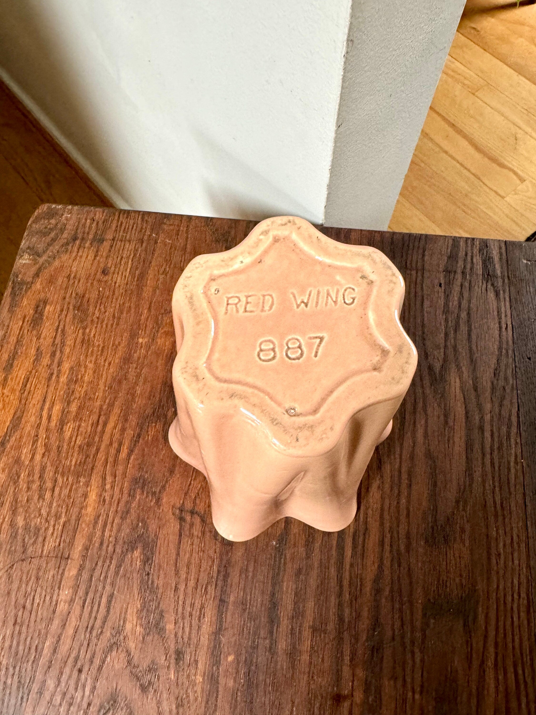 Vtg Red Wing Pottery Vase | Red Wing Tulip Vase | Art Deco Ceramic Vase | 1930's Ceramic Red Wing 887 Vase| Art Deco Ceramic Flower Vase