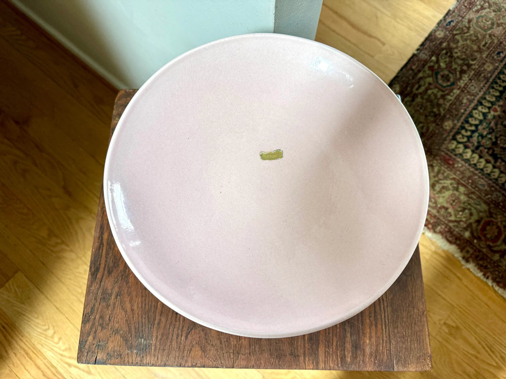 Vtg Royal Haeger Ceramic Pedestal Dish | Pink and Gray Ceramic Fruit Bowl | Royal Haeger R1658 Pedestal Dish | Ceramic Pedestal Plate