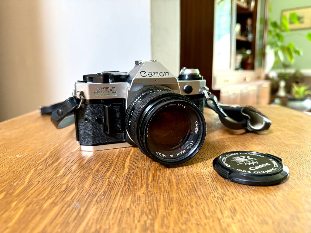 Vintage Canon AE-1 Program Camera | Canon AE1 Program 35MM Film Camera with Canon 50mm 1:1.4 Lens | 35mm Camera with Lens | Canon Camera