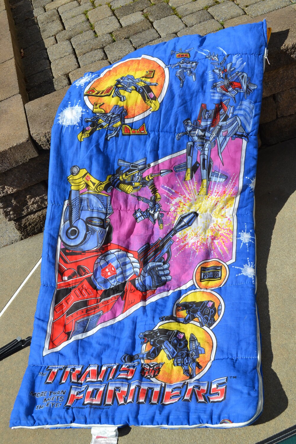 Vtg Transformer Sleeping Bag | Retro Transformer Sleeping Bag | 1984 Transformer Sleeping Bag | Vtg Cartoon Sleeping bag Collectible