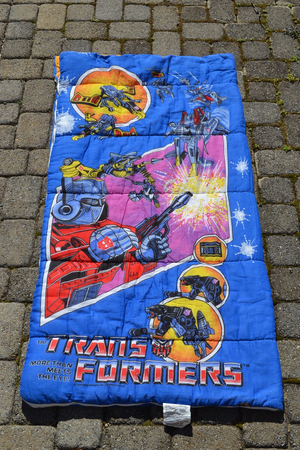 Vtg Transformer Sleeping Bag | Retro Transformer Sleeping Bag | 1984 Transformer Sleeping Bag | Vtg Cartoon Sleeping bag Collectible
