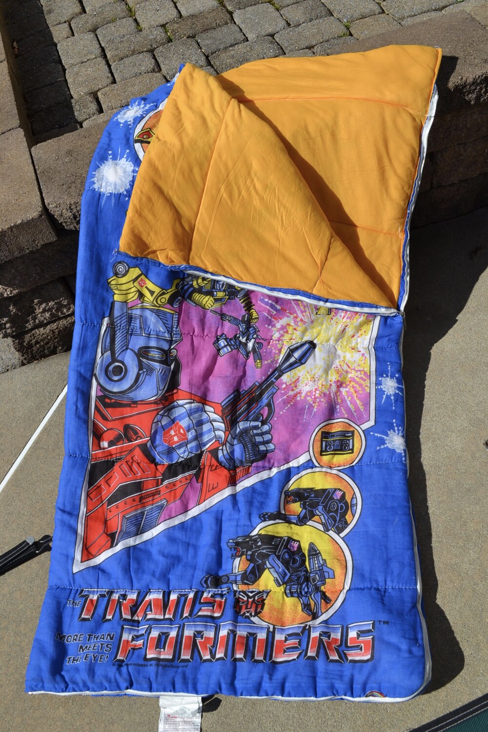 Vtg Transformer Sleeping Bag | Retro Transformer Sleeping Bag | 1984 Transformer Sleeping Bag | Vtg Cartoon Sleeping bag Collectible