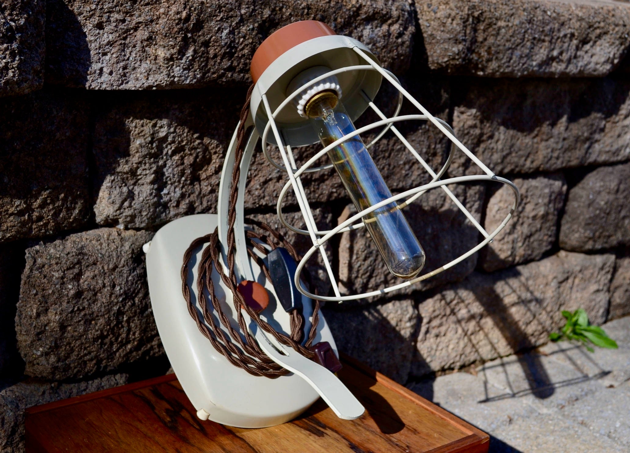 Repurpose Vintage Heat Lamp | Mid Century Industrial Wall Sconce | Rustic Desk Lamp | Retro Industrial Accent Lamp | Reclaimed Lighting