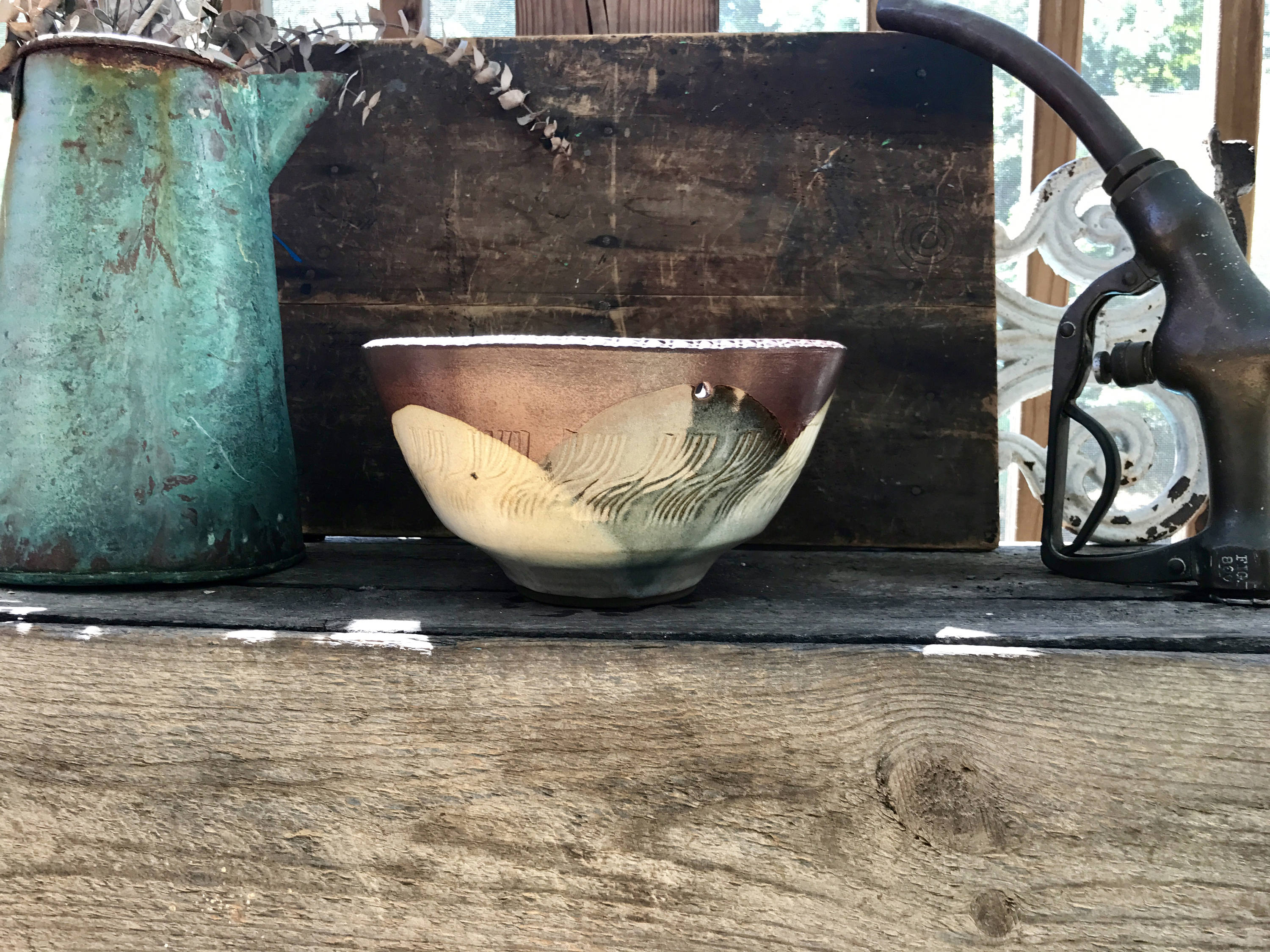 Mid Century Pottery Craft Abstract Bowl | Hanging Pottery Craft Planter | Pottery Craft #103 Abstract Bowl