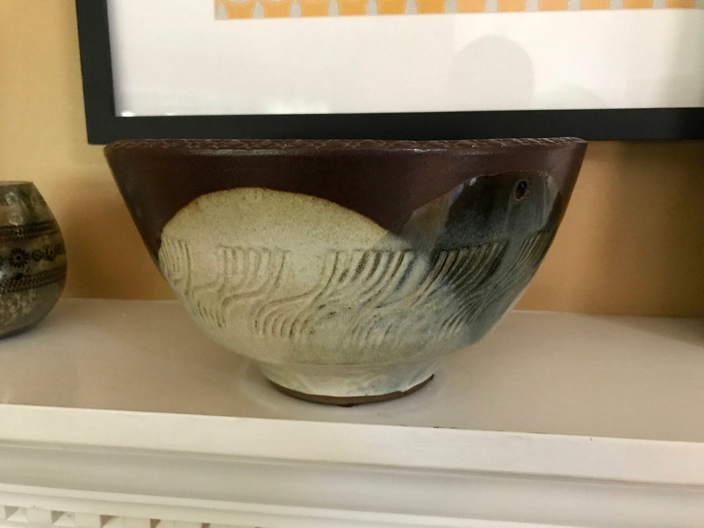 Mid Century Pottery Craft Abstract Bowl | Hanging Pottery Craft Planter | Pottery Craft #103 Abstract Bowl