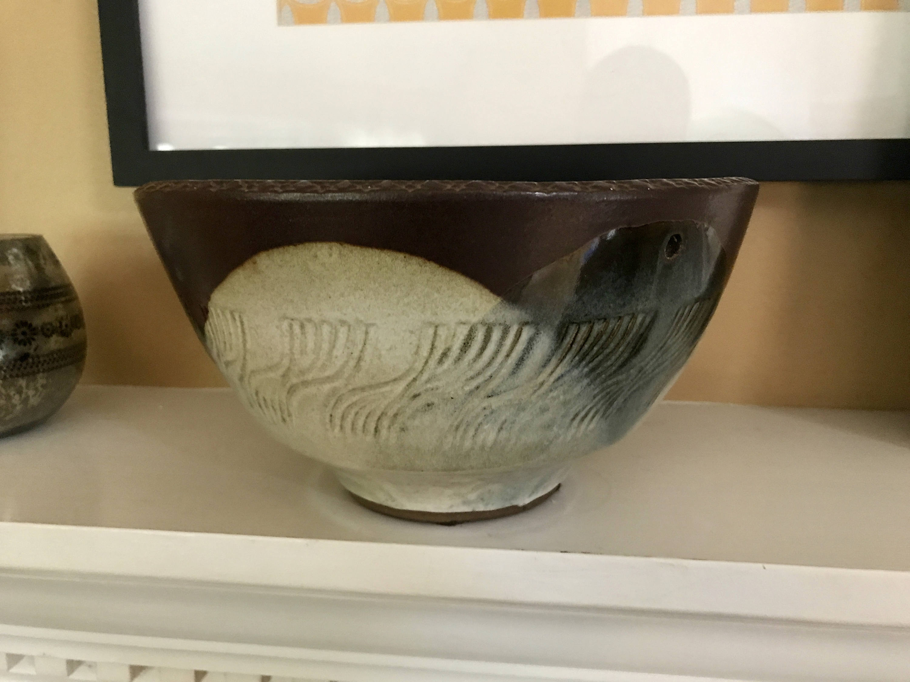Mid Century Pottery Craft Abstract Bowl | Hanging Pottery Craft Planter | Pottery Craft #103 Abstract Bowl