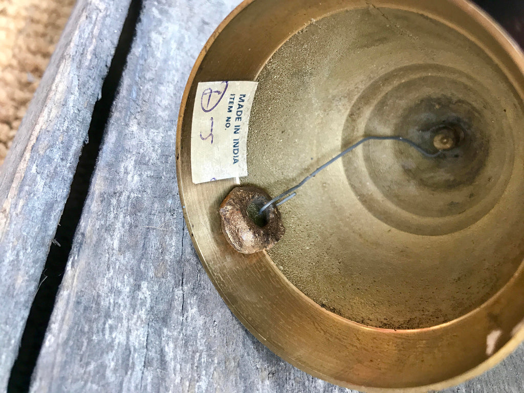 Vtg Brass Bell | Brass Teachers Bell | Rustic Brass Bell | Made in India Brass Dinner Bell | Brass Decor