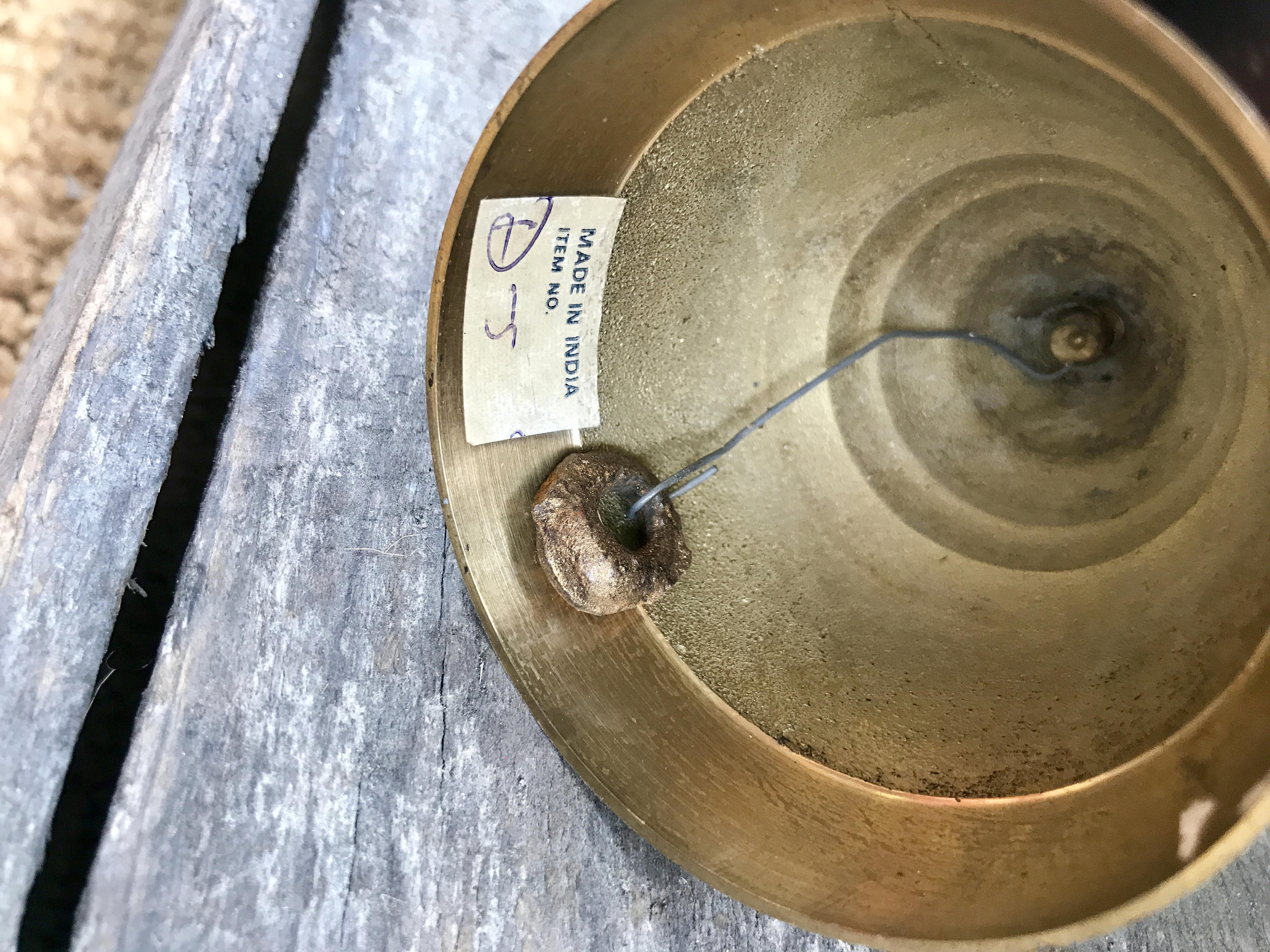 Vtg Brass Bell | Brass Teachers Bell | Rustic Brass Bell | Made in India Brass Dinner Bell | Brass Decor