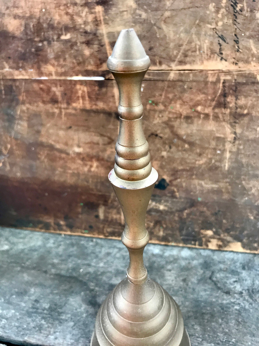 Vtg Brass Bell | Brass Teachers Bell | Rustic Brass Bell | Made in India Brass Dinner Bell | Brass Decor