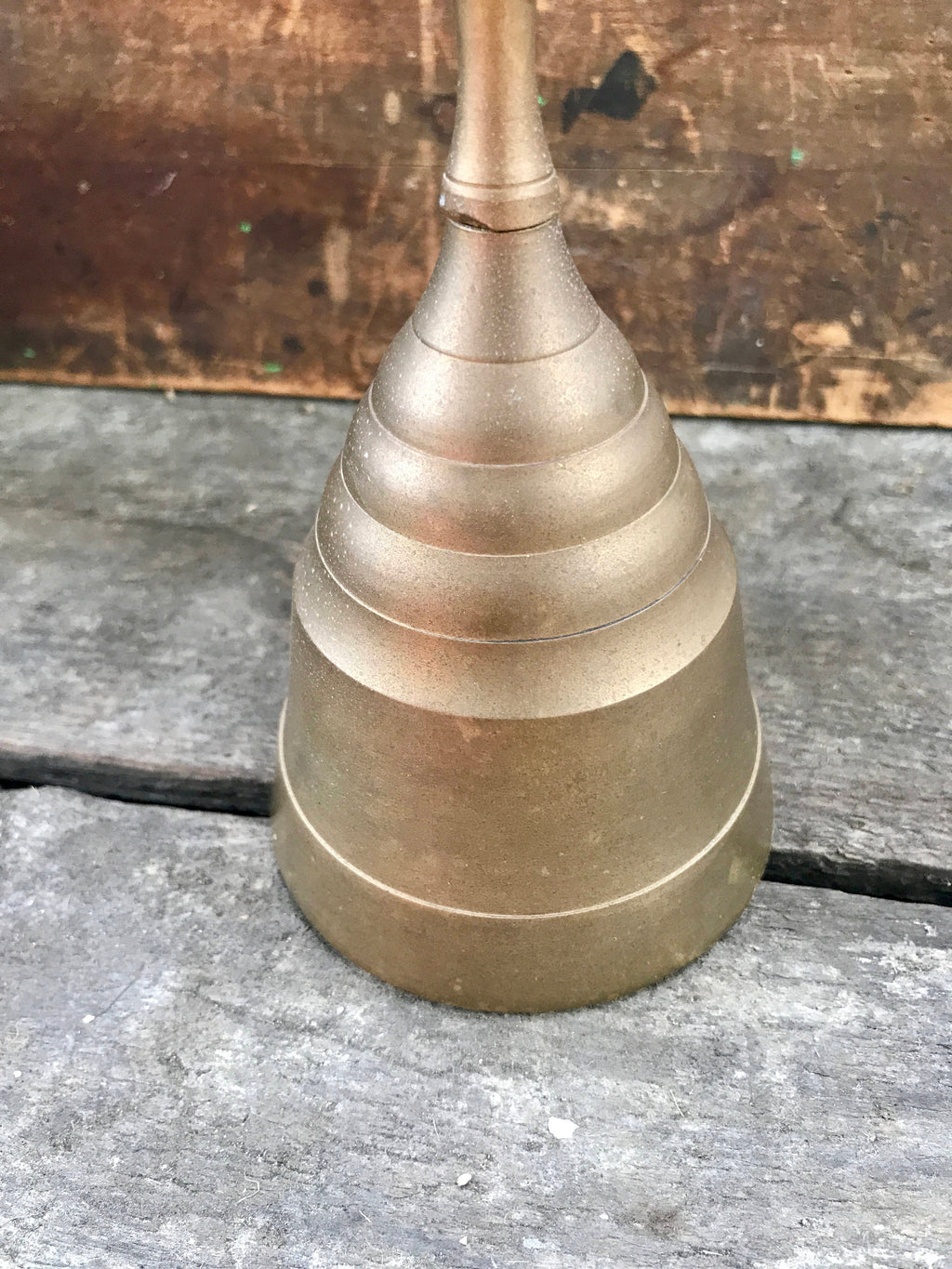 Vtg Brass Bell | Brass Teachers Bell | Rustic Brass Bell | Made in India Brass Dinner Bell | Brass Decor