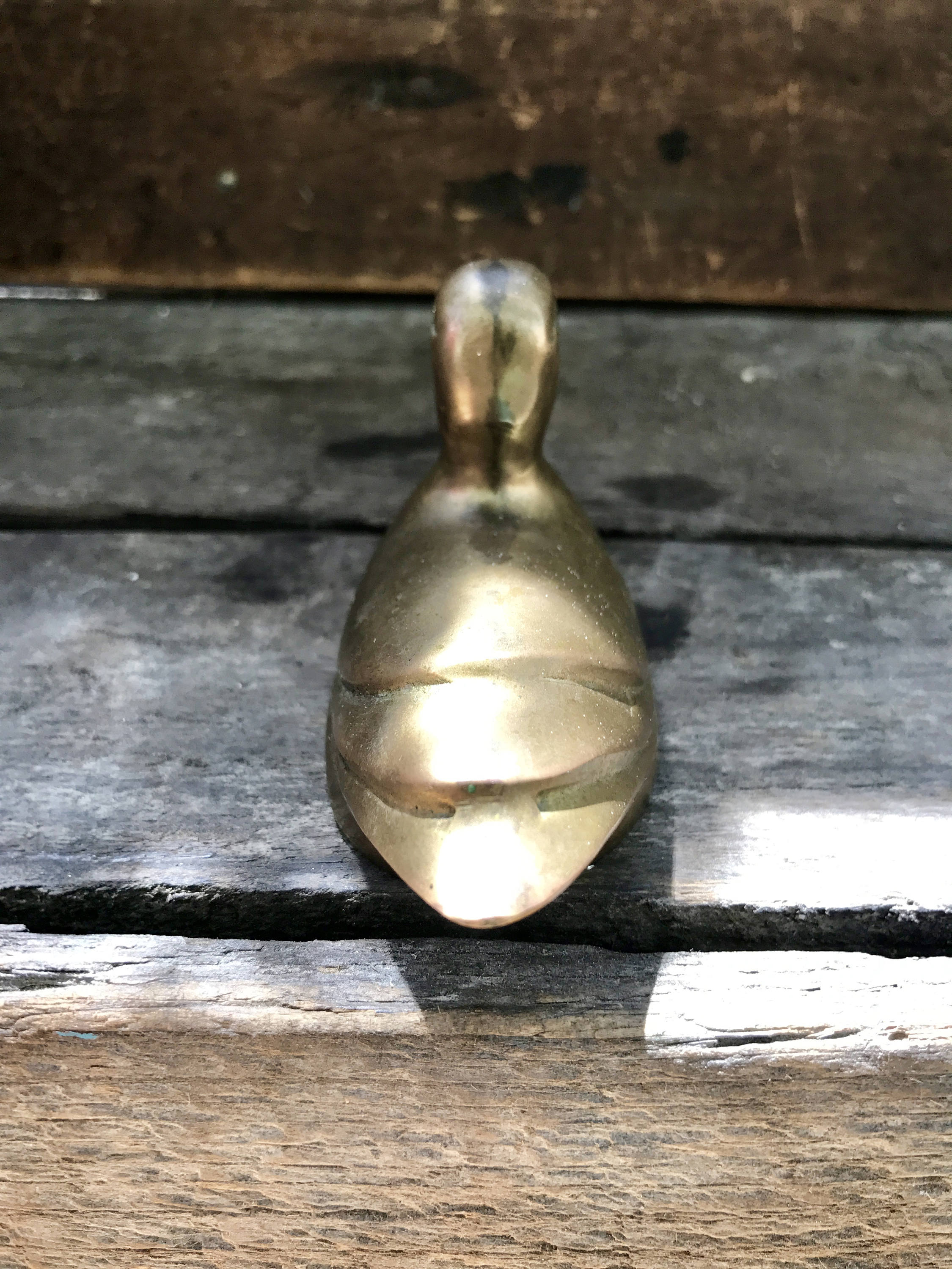 Vintage Solid Brass Duck Paperweight | Rustic Brass Figurine | Brass Decor | Small Brass Duck Decor | Desk Decor | Office Decor