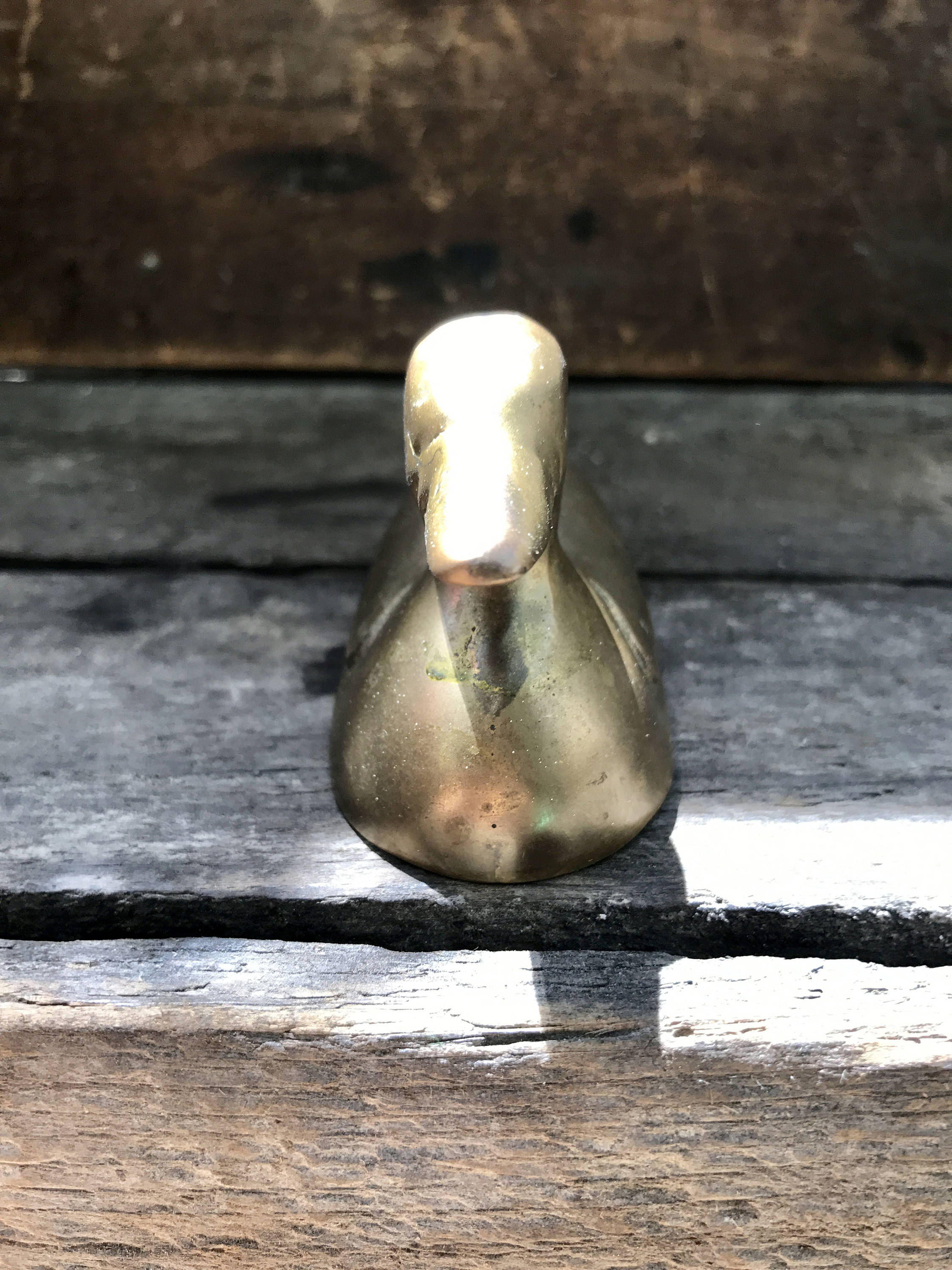 Vintage Solid Brass Duck Paperweight | Rustic Brass Figurine | Brass Decor | Small Brass Duck Decor | Desk Decor | Office Decor