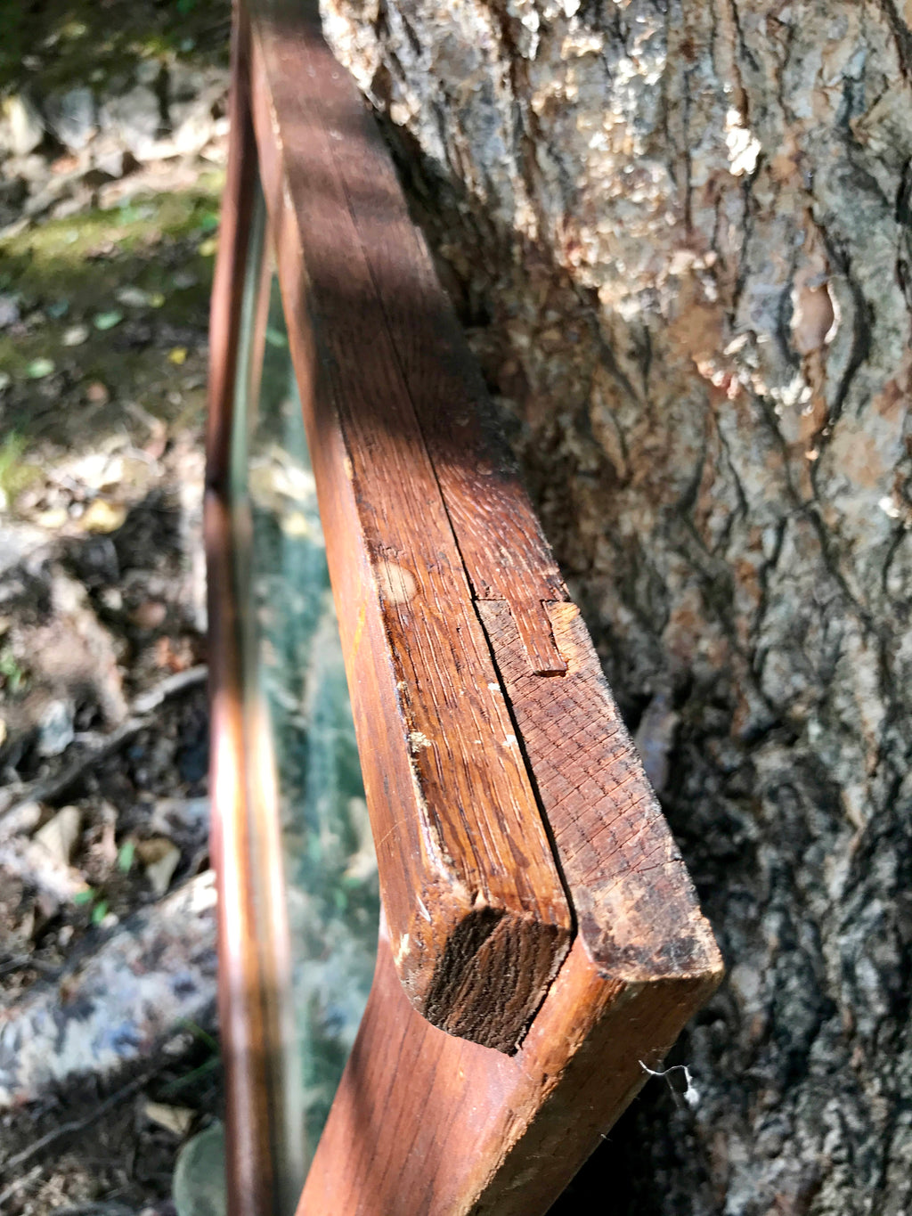 Antique Wood Framed Mirror | Patina Beveled Mirror | Distressed Wood Frame Mirror | Farmhouse decor | Hanging Framed Mirror | Mantel Mirror