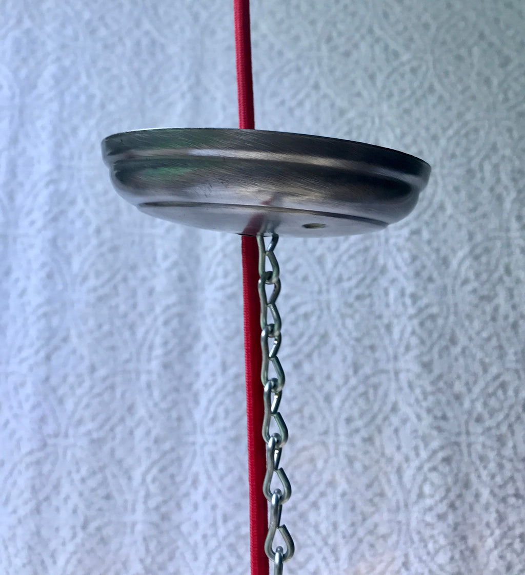 Mid Century Modern Pendant Lamp | Raw Metal Pendant Light | Metal Upcycled Swag Lamp | Industrial Chandelier | Steampunk Style Pendant Light