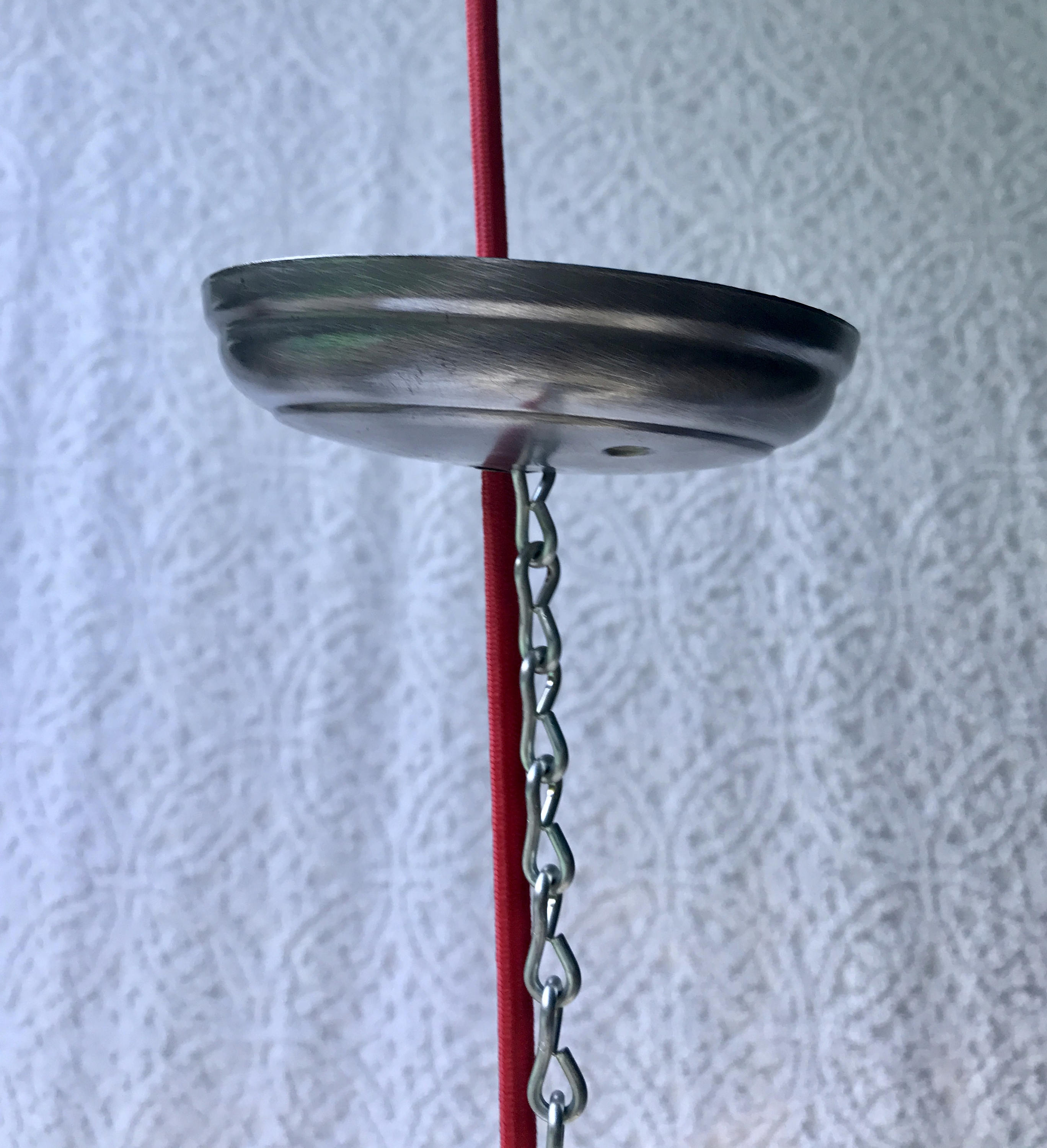 Mid Century Modern Pendant Lamp | Raw Metal Pendant Light | Metal Upcycled Swag Lamp | Industrial Chandelier | Steampunk Style Pendant Light