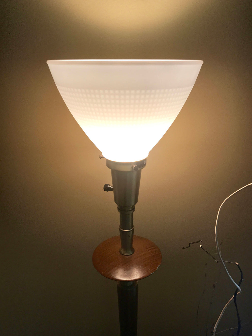 Mid Century Torchiere Lamp By Rembrandt | Rembrandt Modern Lamp | Brass Torchiere Lamp with Milk Glass Shade | Rembrandt Retro Table Lamp