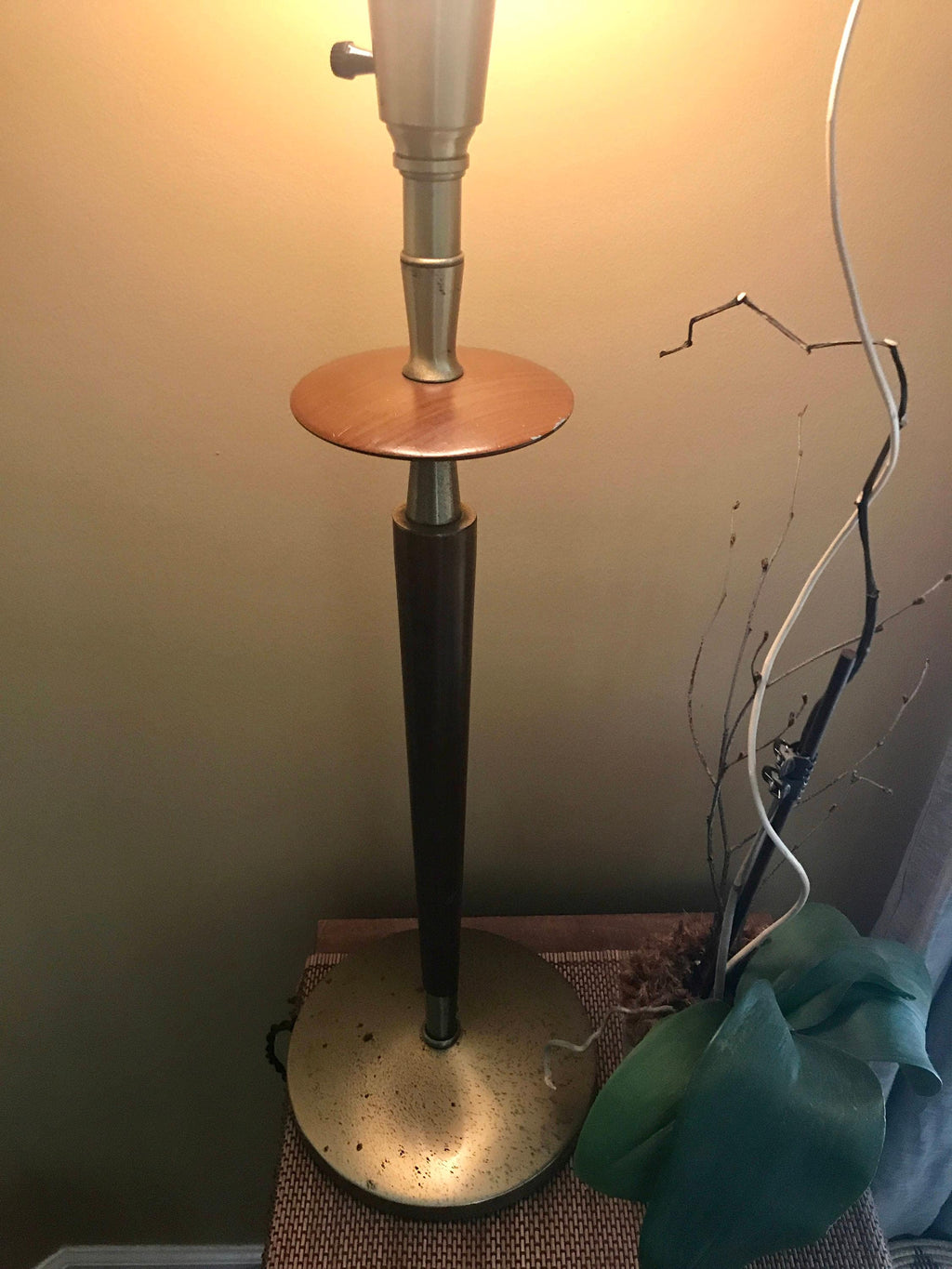 Mid Century Torchiere Lamp By Rembrandt | Rembrandt Modern Lamp | Brass Torchiere Lamp with Milk Glass Shade | Rembrandt Retro Table Lamp