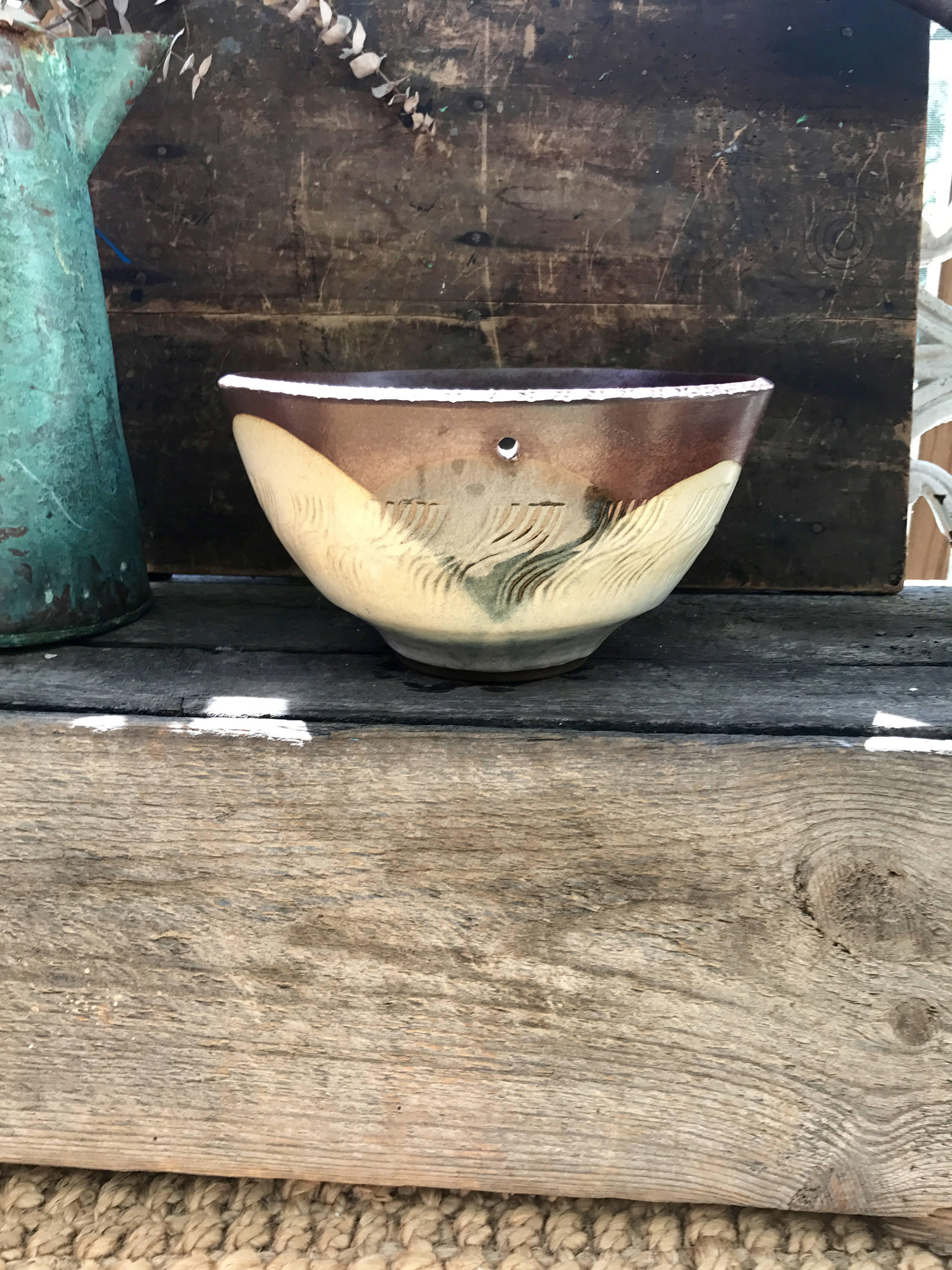 Mid Century Pottery Craft Abstract Bowl | Hanging Pottery Craft Planter | Pottery Craft #103 Abstract Bowl