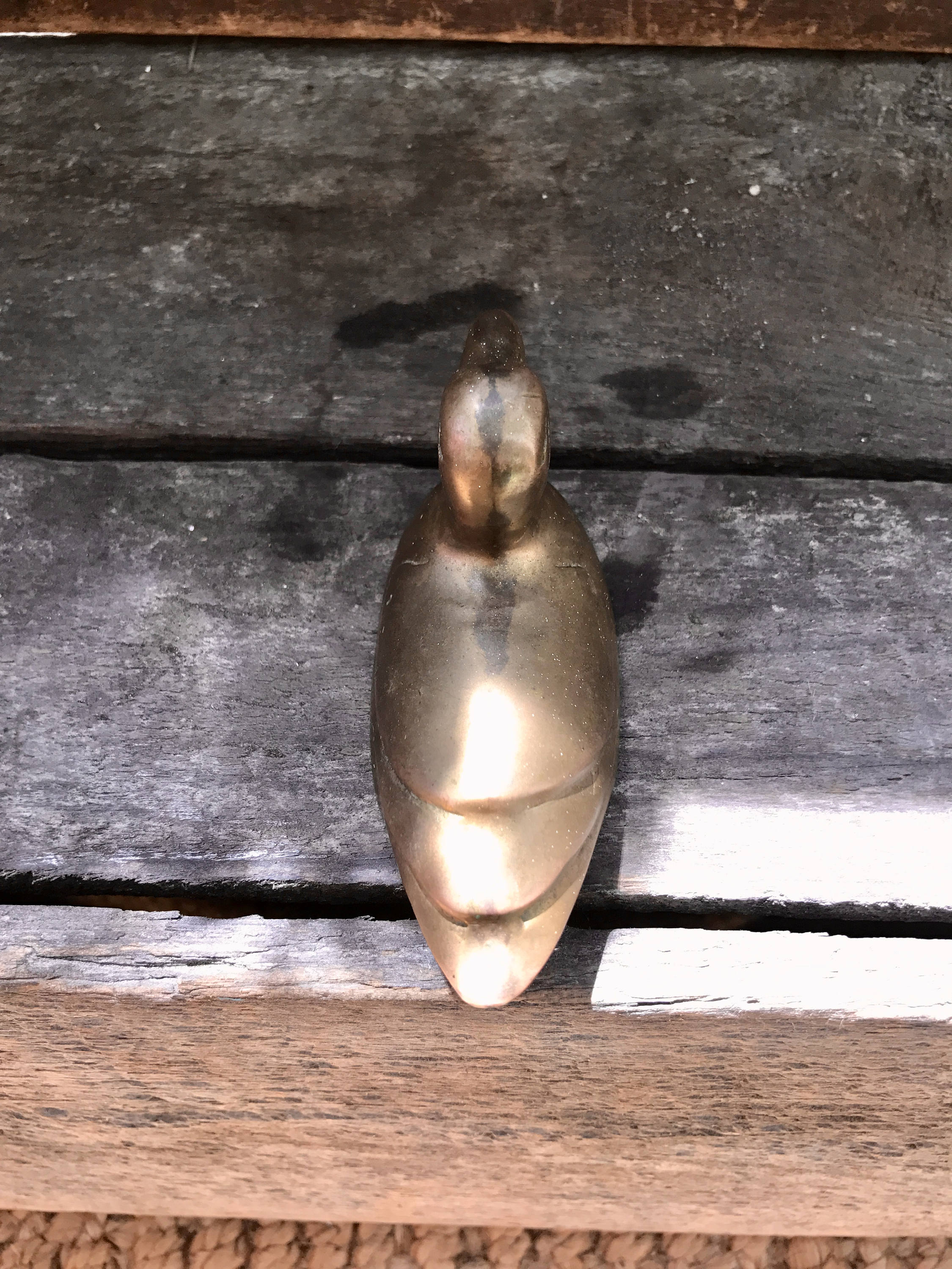 Vintage Solid Brass Duck Paperweight | Rustic Brass Figurine | Brass Decor | Small Brass Duck Decor | Desk Decor | Office Decor