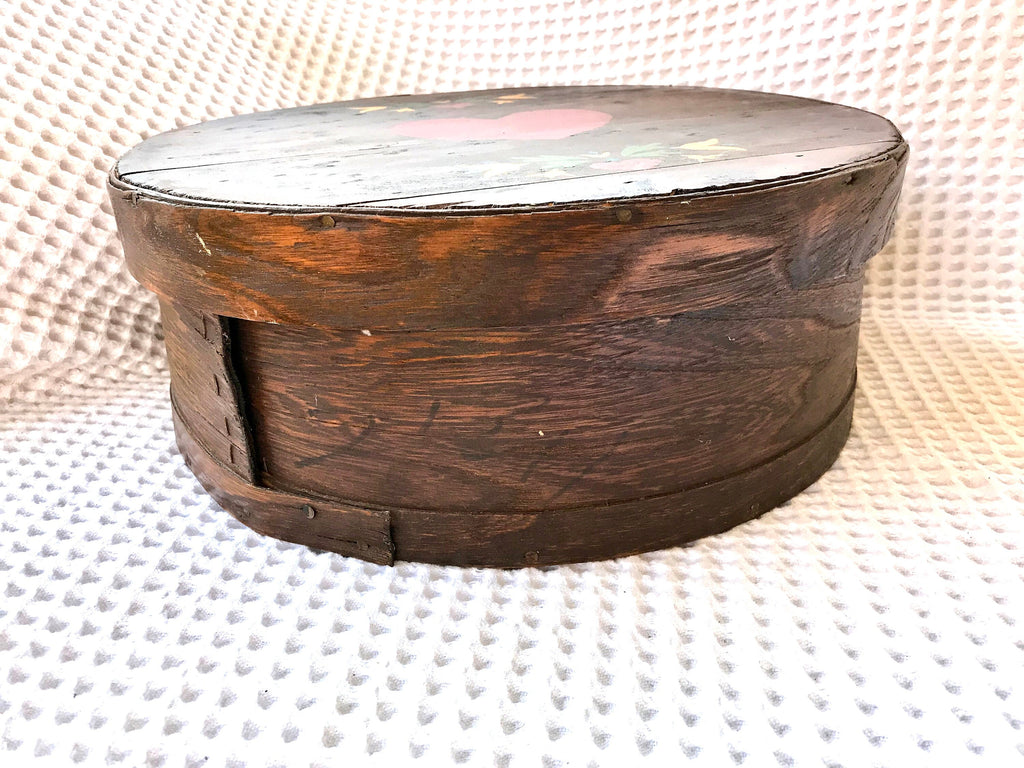 Vtg Dufeck's Cheese Box | Round Wooden Cheese Container | Sewing Box | Wooden Storage Box | Lined Cheese Box | Painted Cheese Box