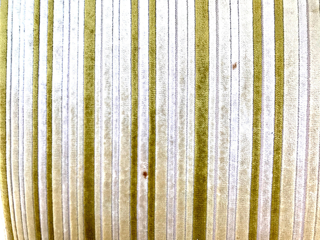 Yellow Striped  Louis XV Arm Chair | Antique French Style Arm Chair | Victorian Style Open Arm Chair | Fauteuil Style Chair | Upholstery Accent Chair