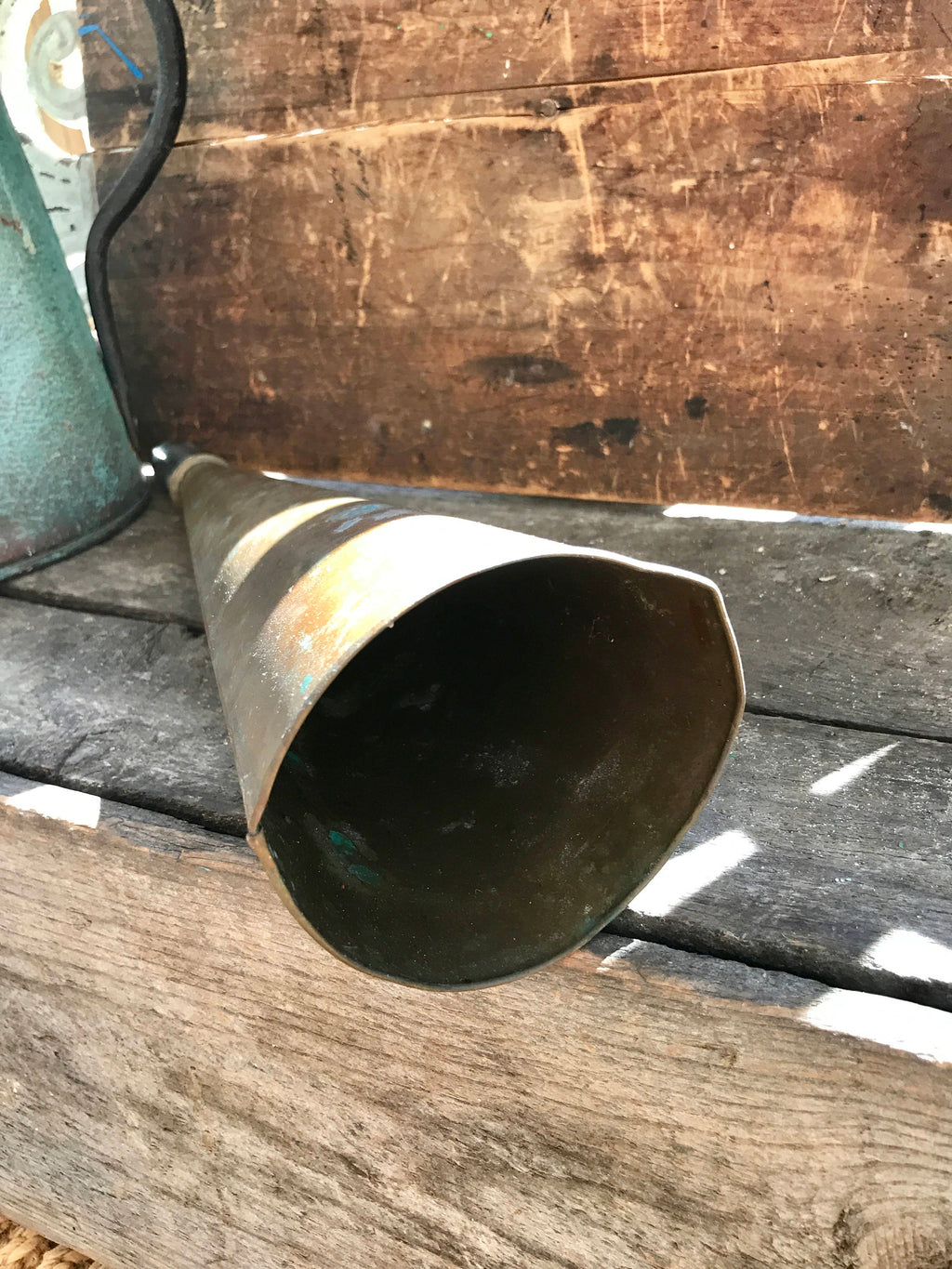 Copper Hunting Horn | Antique Copper Fox Hunt Horn  | Rustic Decor | Antique Hunting Decor | Copper Display Piece | Working Horn