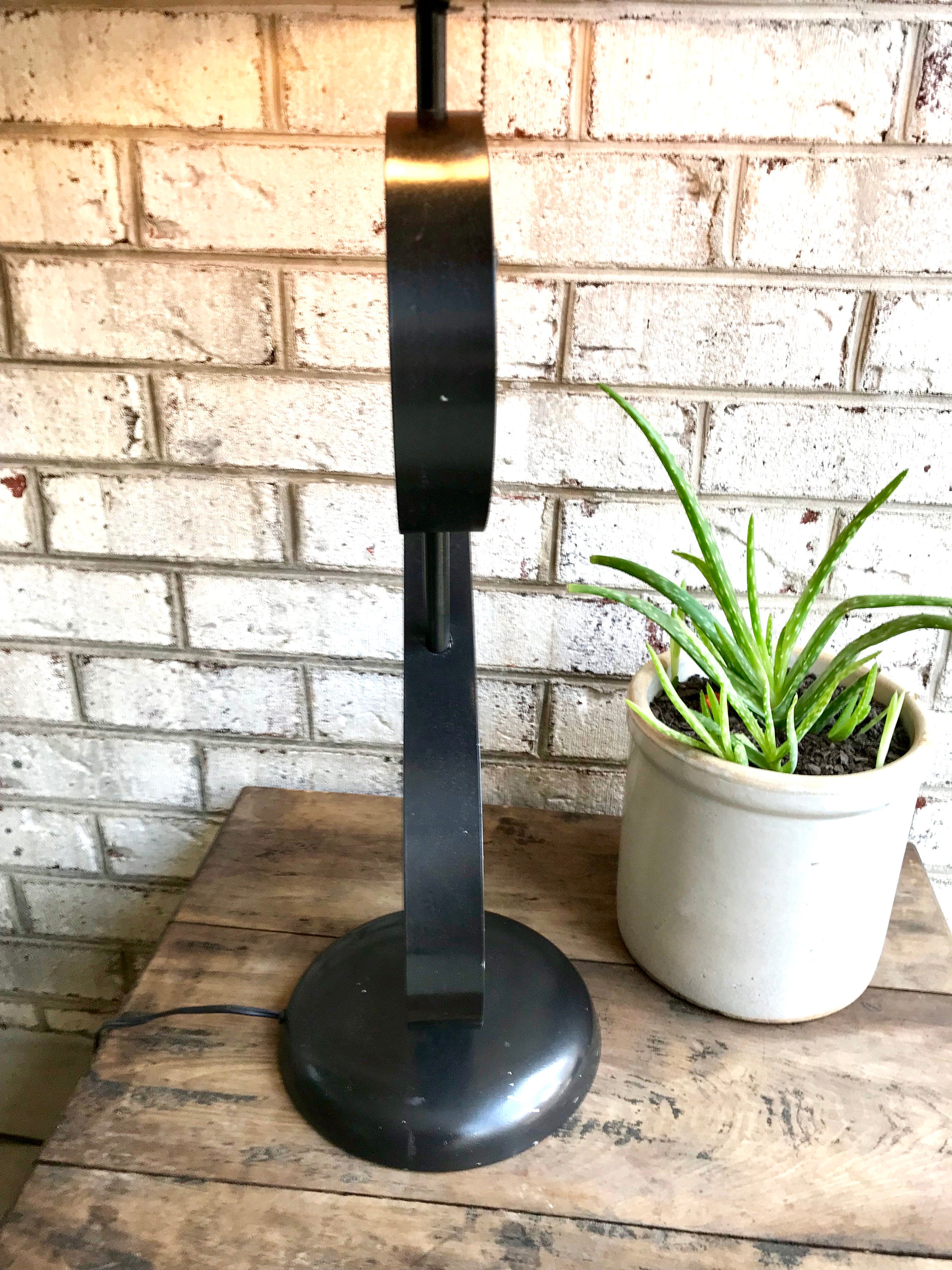 Vtg Mid Century Metal Lamp | Large Metal Lamp | Art Deco Night Stand Lamp | Money Sign Lamp