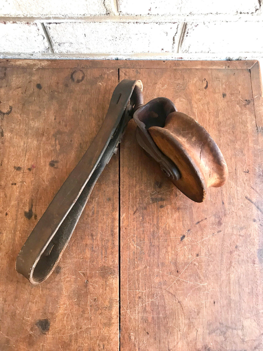 Antique Wooden Pulley | Wood Block and Tackle | Barn Pulley | Industrial Pulley | Nautical Decor | Farmhouse | Beach House Decor | Rustic Decor