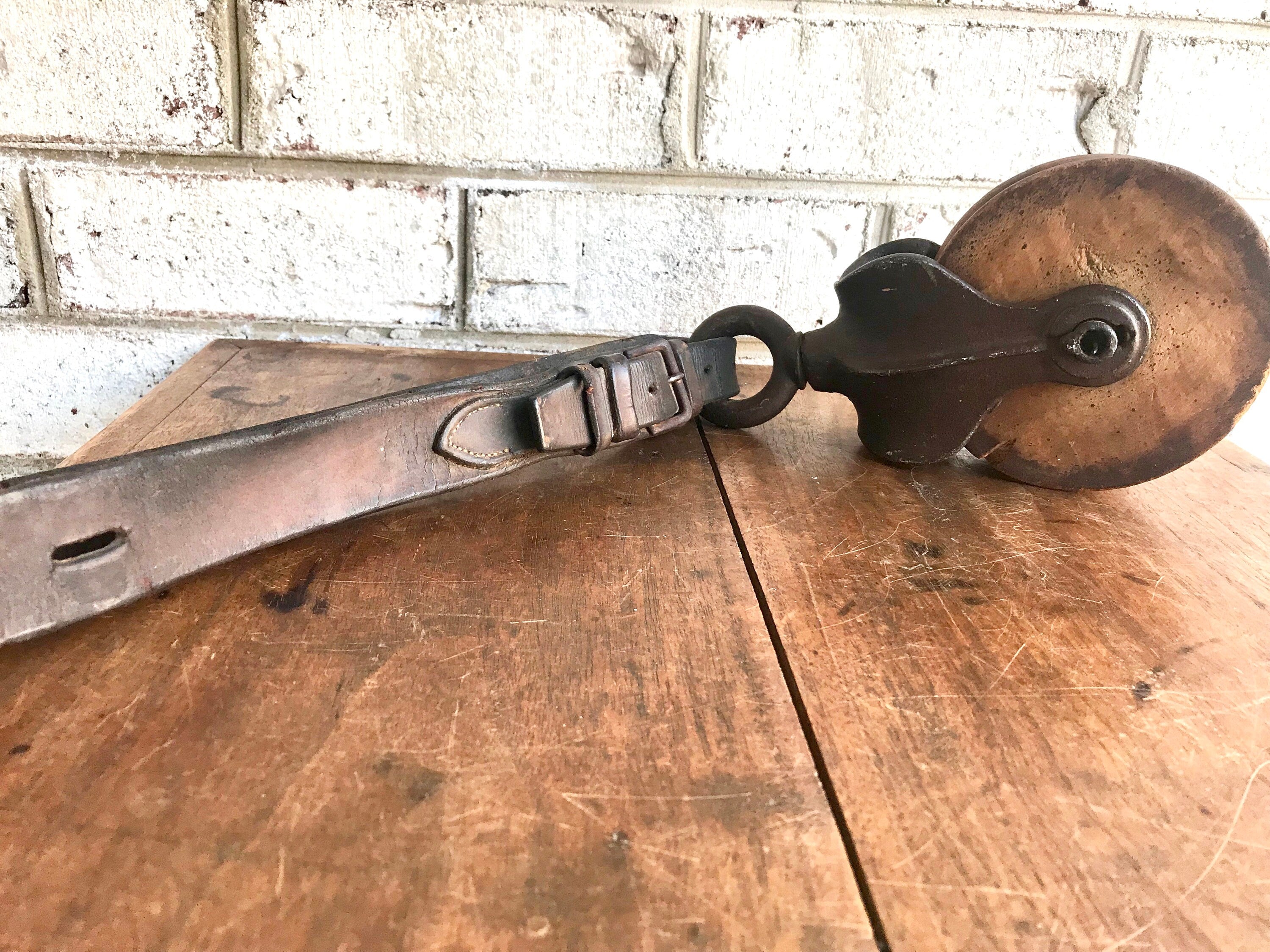 Antique Wooden Pulley | Wood Block and Tackle | Barn Pulley | Industrial Pulley | Nautical Decor | Farmhouse | Beach House Decor | Rustic Decor