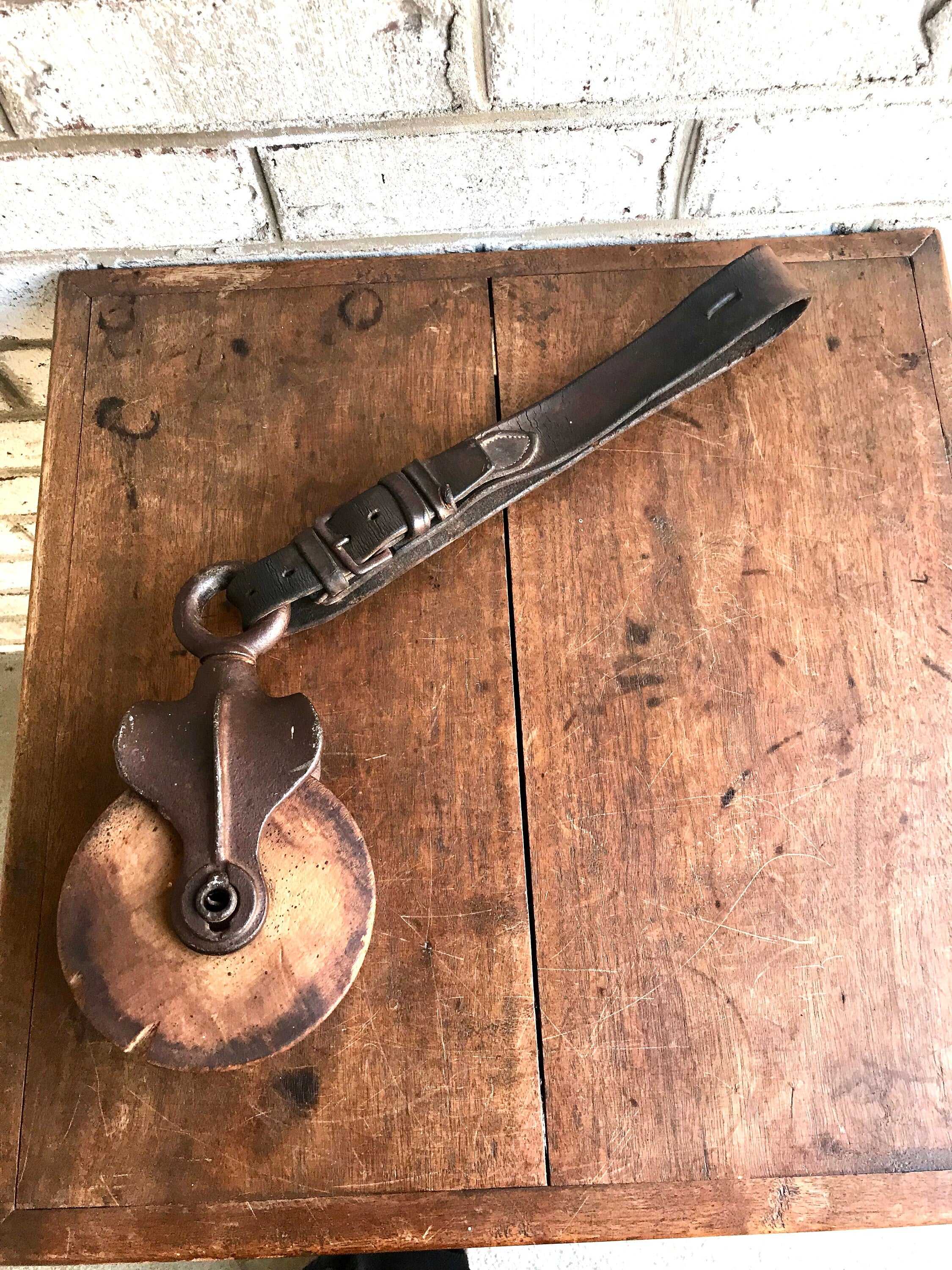 Antique Wooden Pulley | Wood Block and Tackle | Barn Pulley | Industrial Pulley | Nautical Decor | Farmhouse | Beach House Decor | Rustic Decor