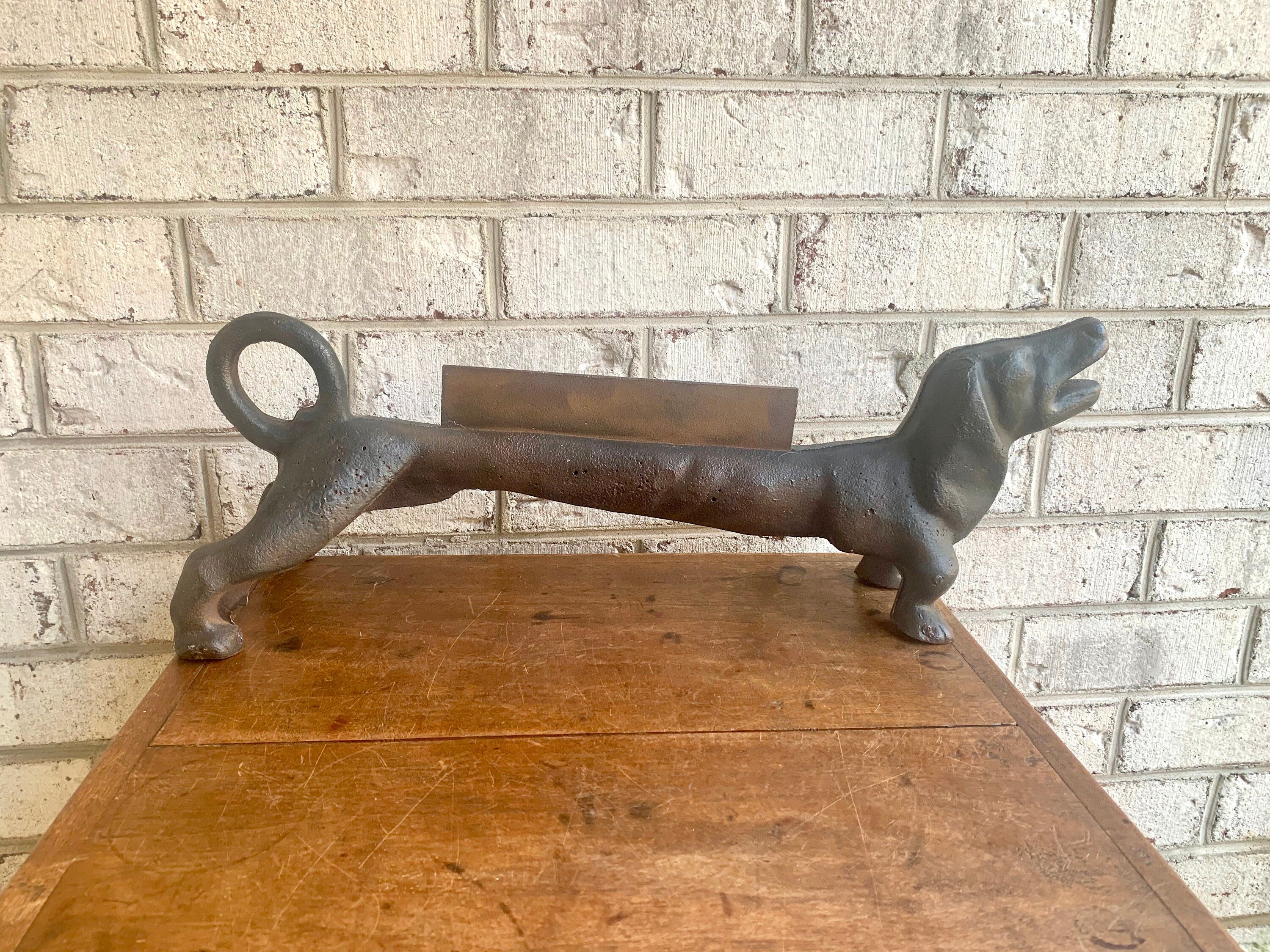 Antique Cast Iron Dachshund Boot Scraper | Weiner Dog Boot Scraper | Rustic Decor | Dog Decor | Shoe Scraper